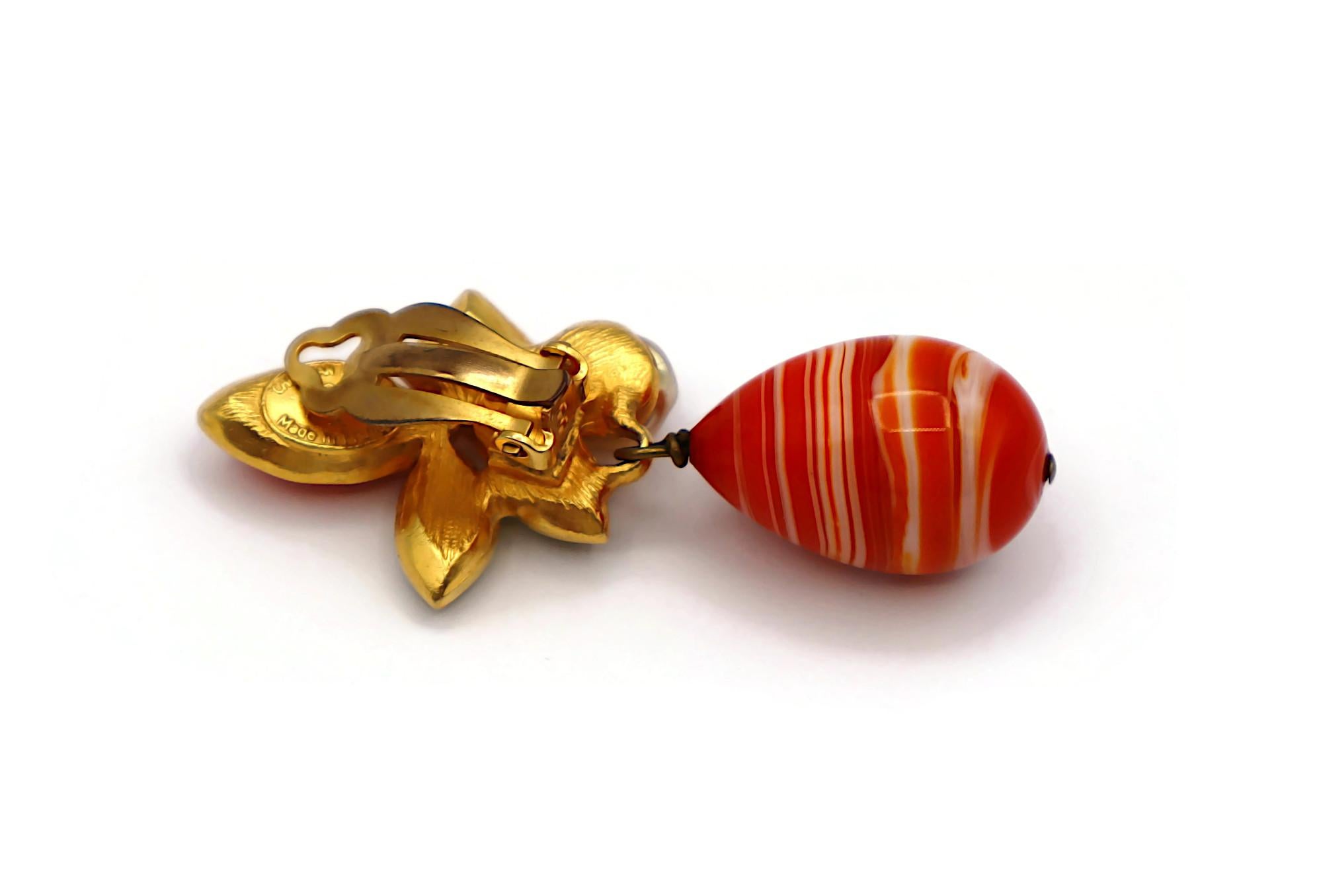 CHRISTIAN LACROIX Vintage Jewelled Dangling Earrings For Sale 5