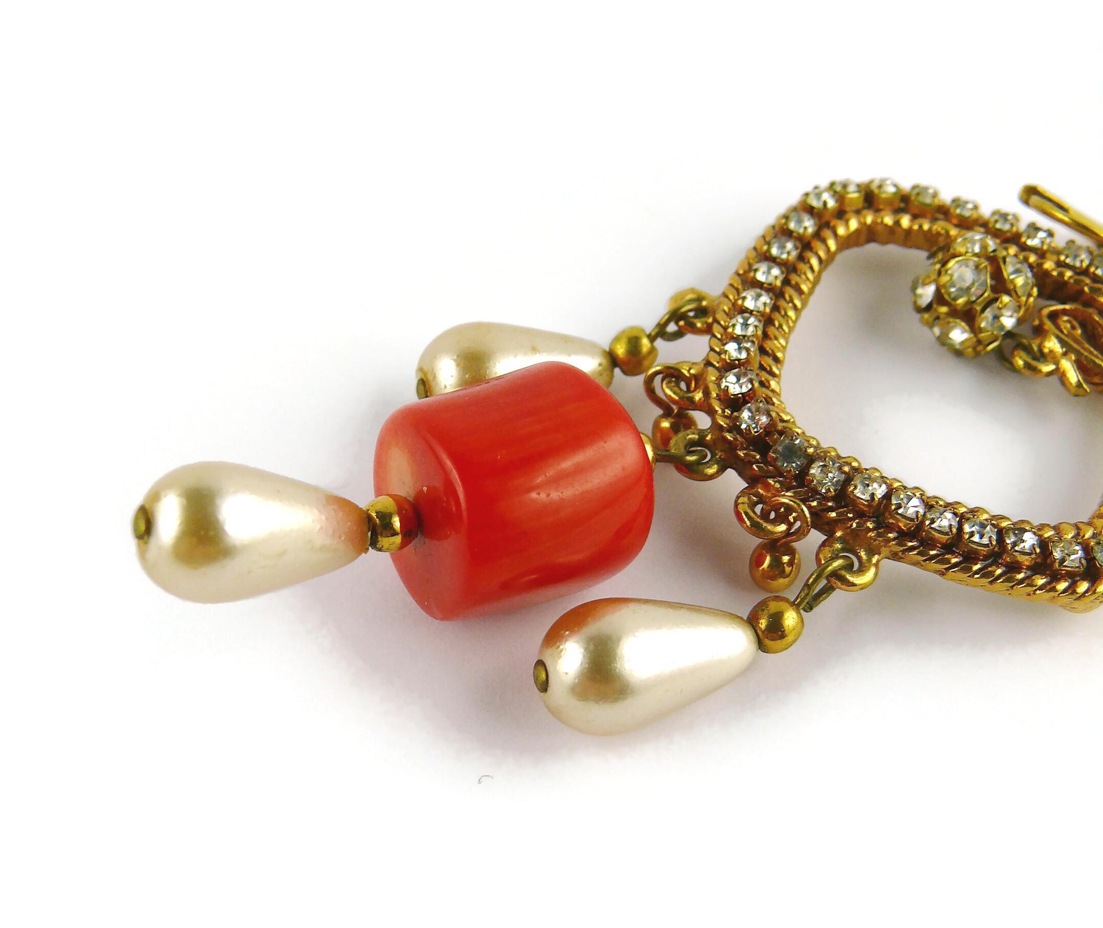 Christian Lacroix Vintage-Ohrringe mit Juwelen besetzt im Angebot 6