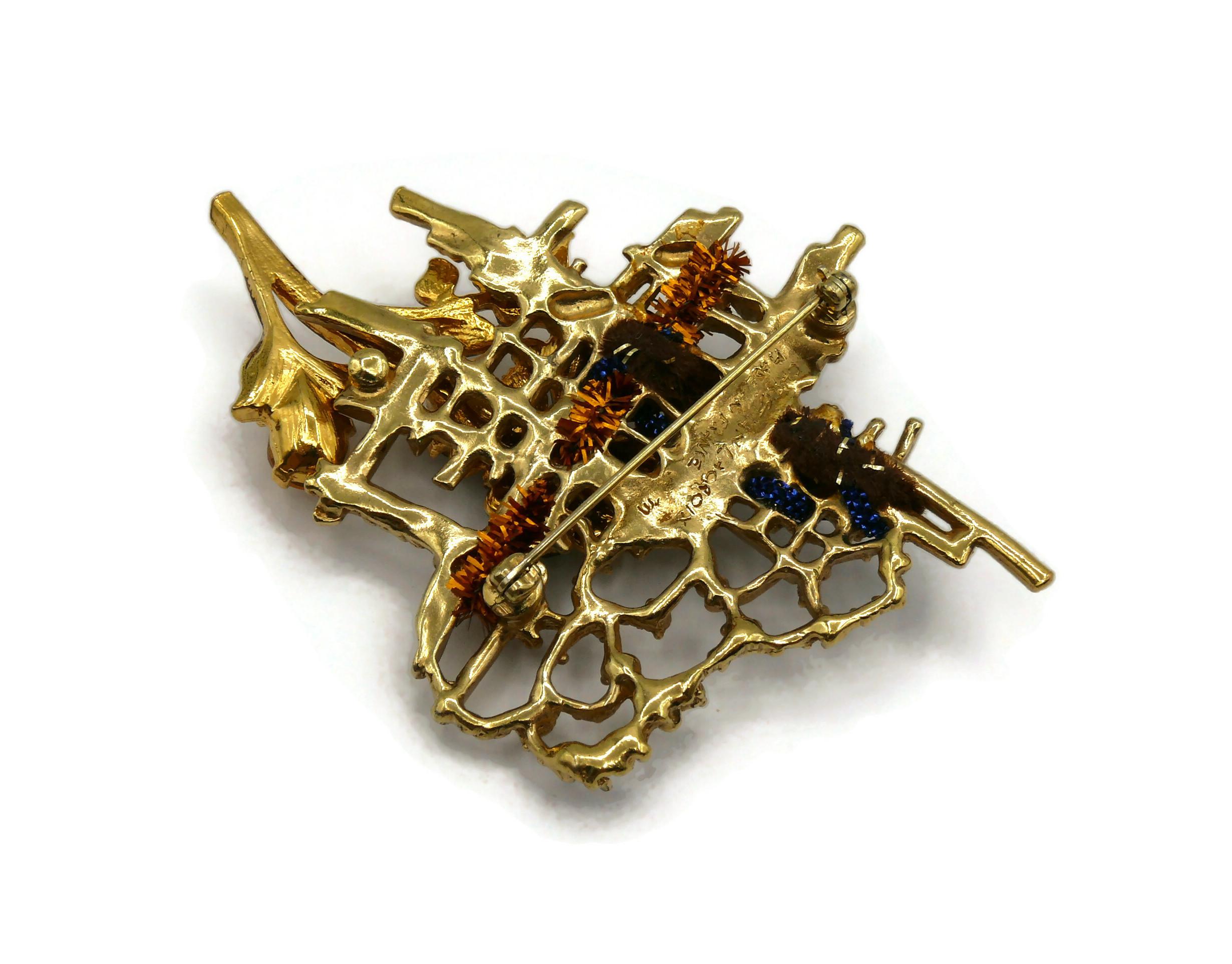 CHRISTIAN LACROIX Broche floral vintage enjoyado en venta 6