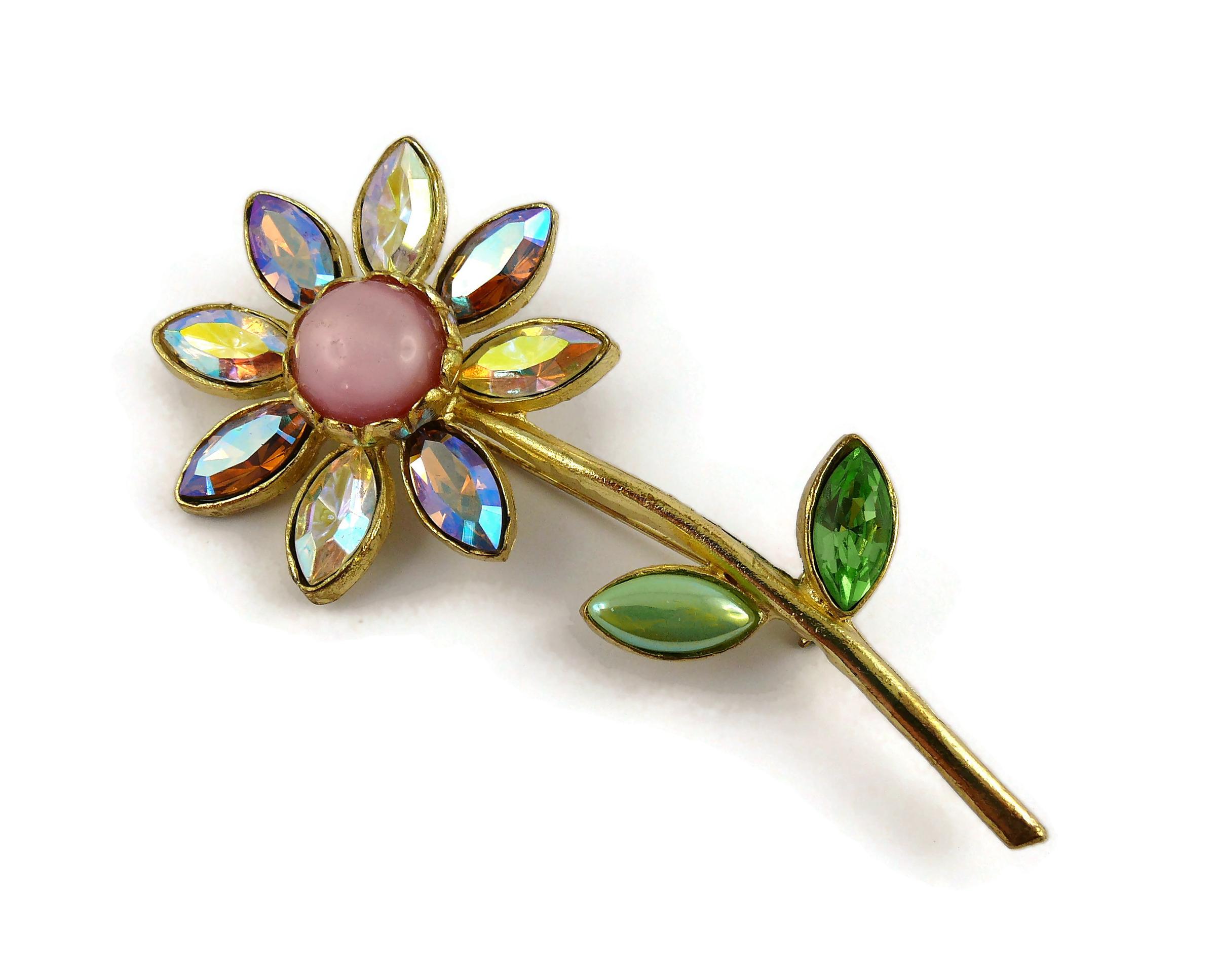 Women's Christian Lacroix Vintage Jewelled Flower Brooch