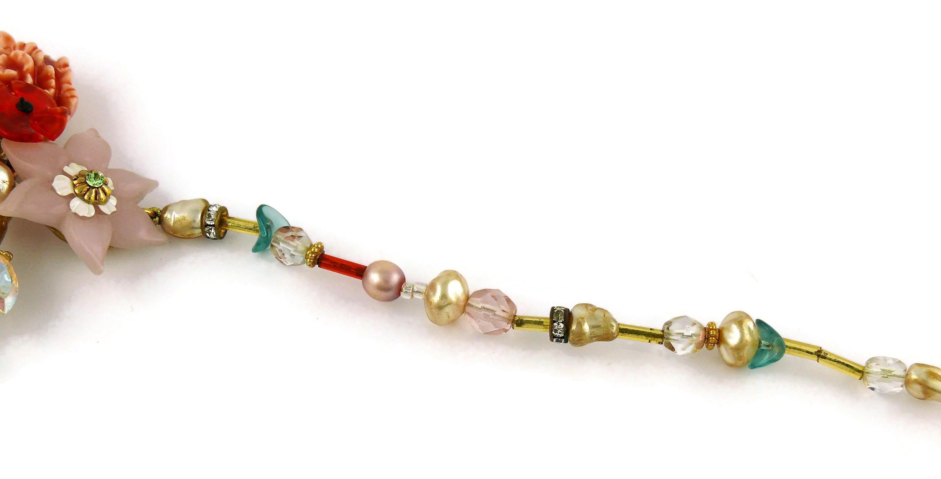 Christian Lacroix Vintage Jewelled Flower Necklace 4