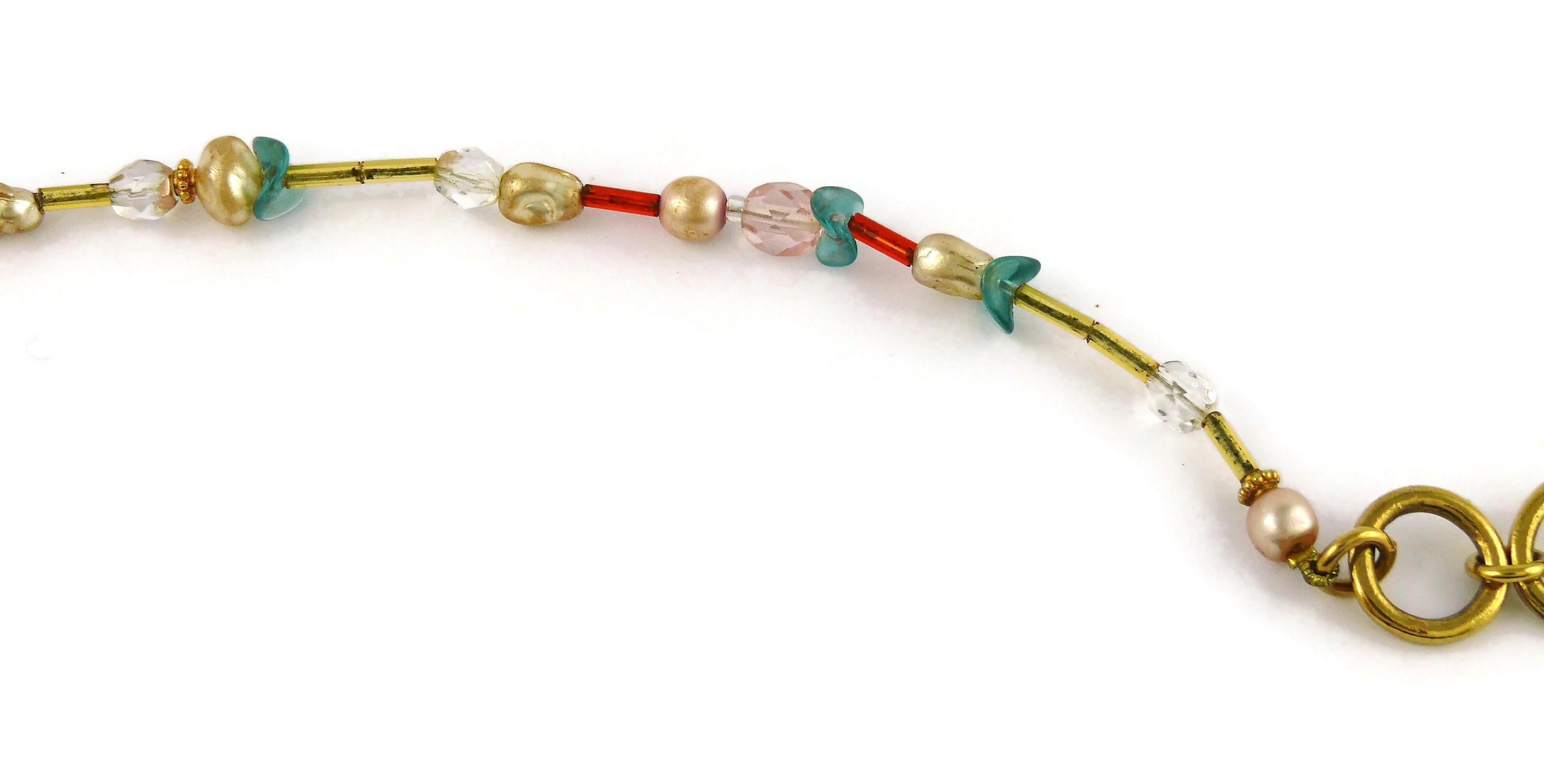 Christian Lacroix Vintage Jewelled Flower Necklace 5