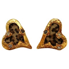 CHRISTIAN LACROIX Vintage Juwelen-Herz-Ohrclips