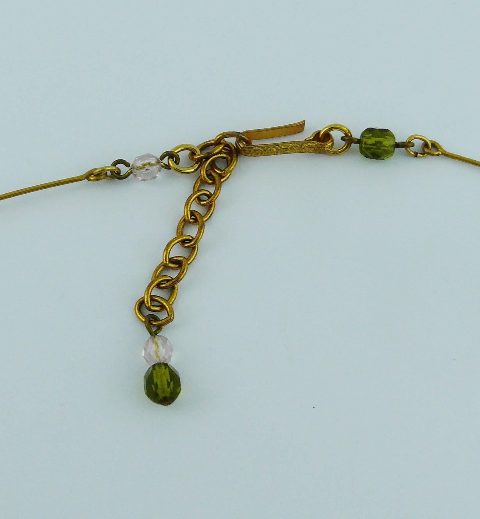 Christian Lacroix Vintage Jewelled Heart Pendant Necklace For Sale 5