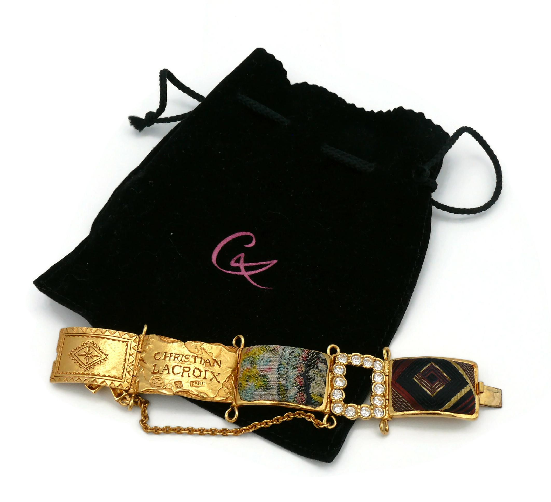 Donna CHRISTIAN LACROIX Bracciale gioiello d'epoca con targhetta identificativa in vendita