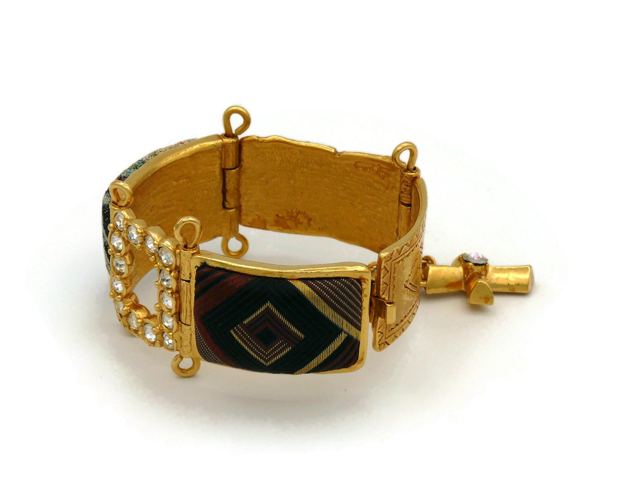 Women's CHRISTIAN LACROIX Vintage Jewelled ID Tag Bracelet For Sale