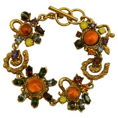 CHRISTIAN LACROIX Vintage Jewelled Link Bracelet