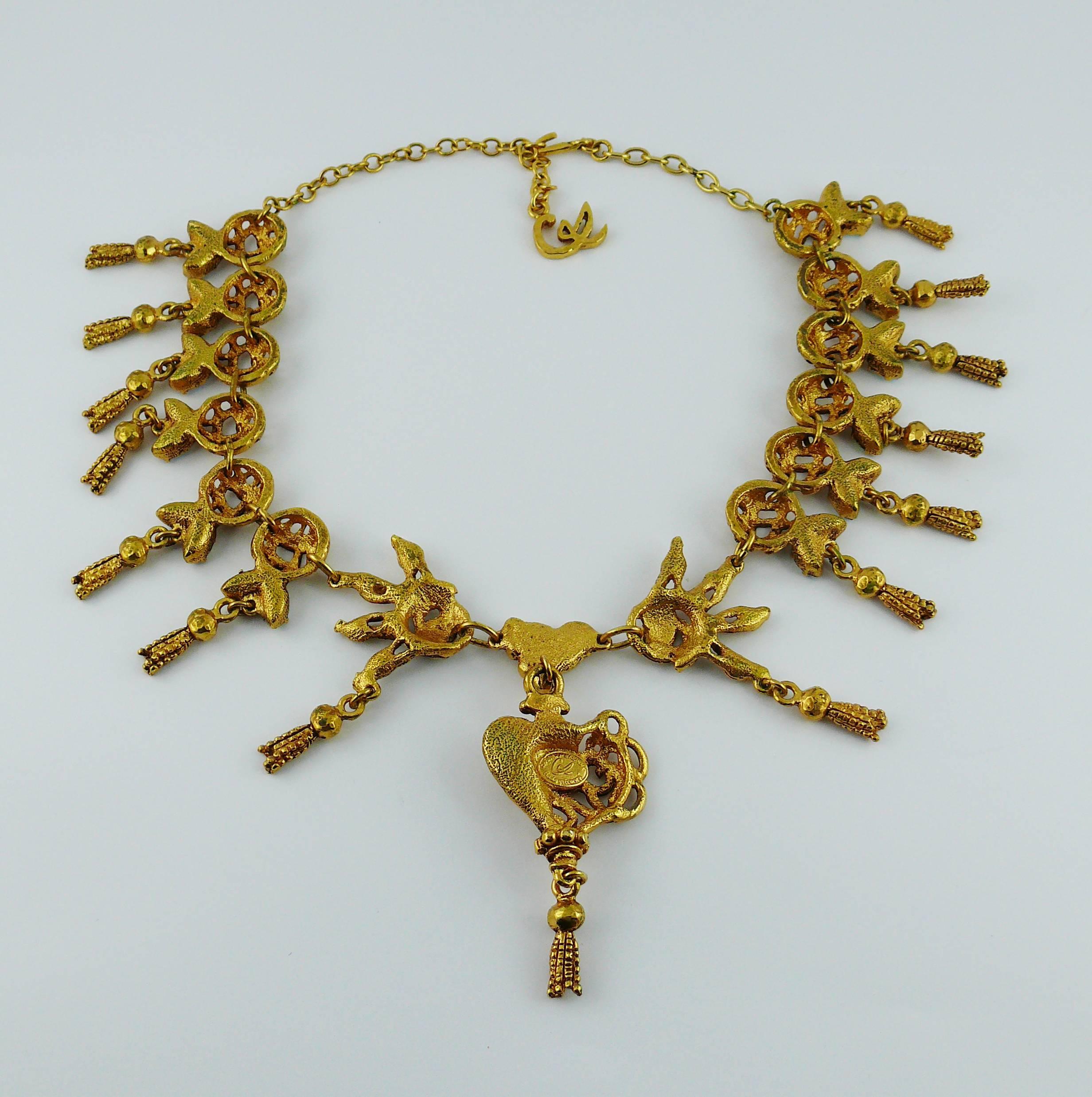 Christian Lacroix Vintage Jewelled Necklace In Excellent Condition For Sale In Nice, FR