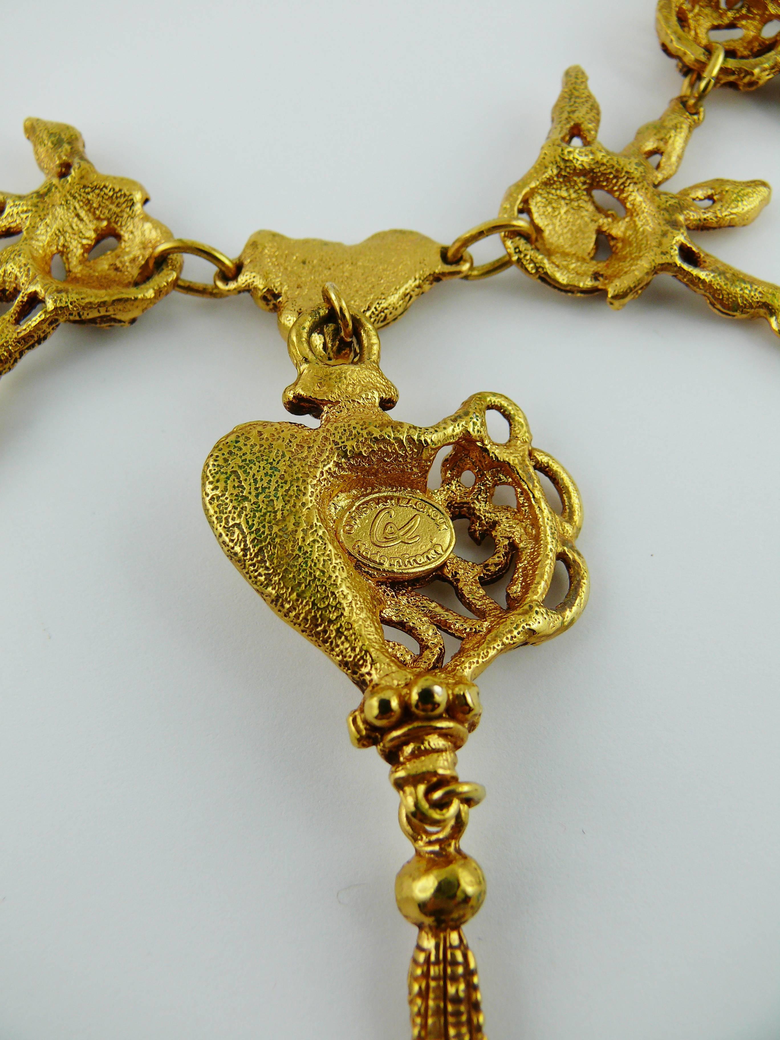 Women's Christian Lacroix Vintage Jewelled Necklace For Sale