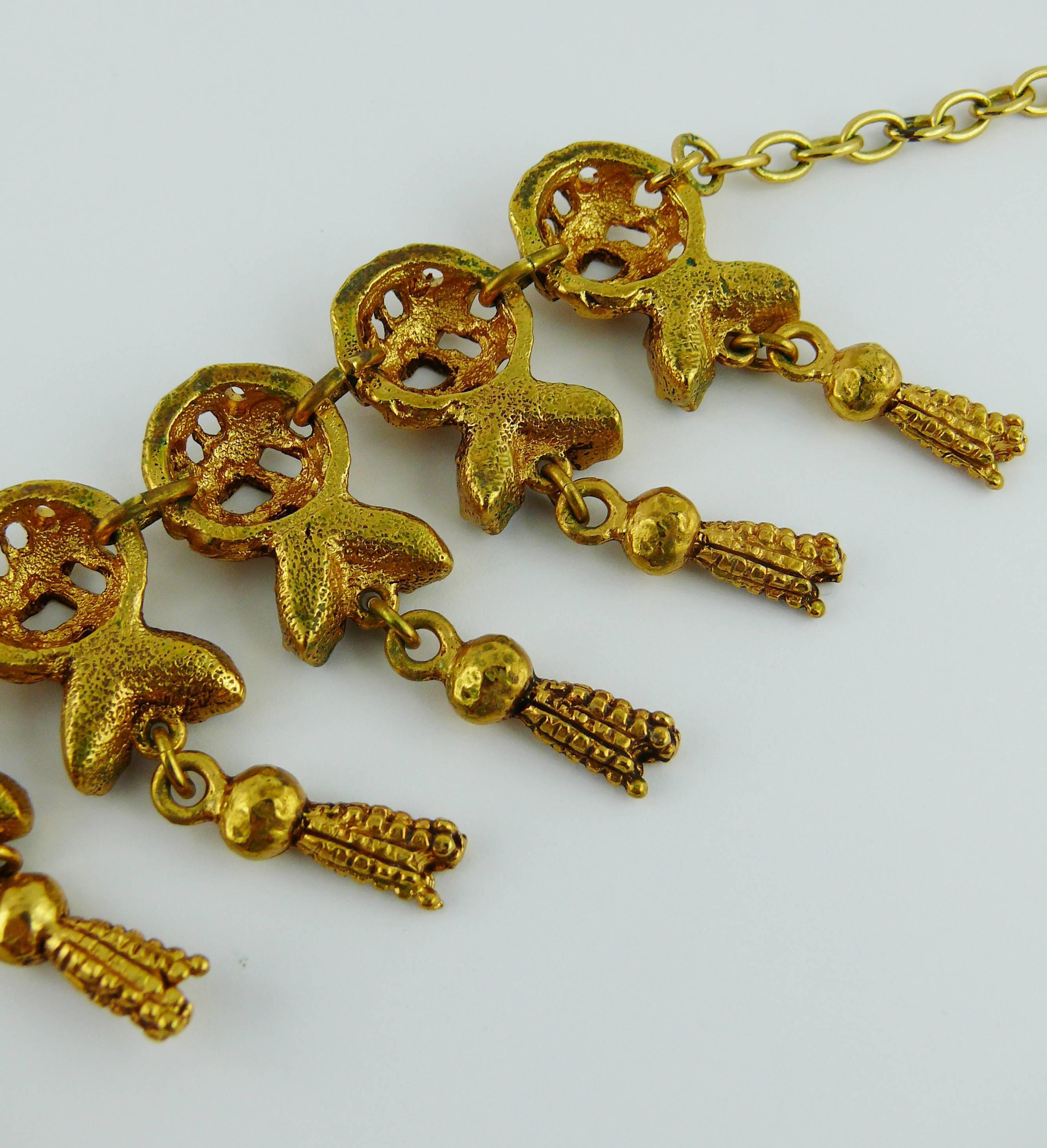 Christian Lacroix Vintage Jewelled Necklace For Sale 2