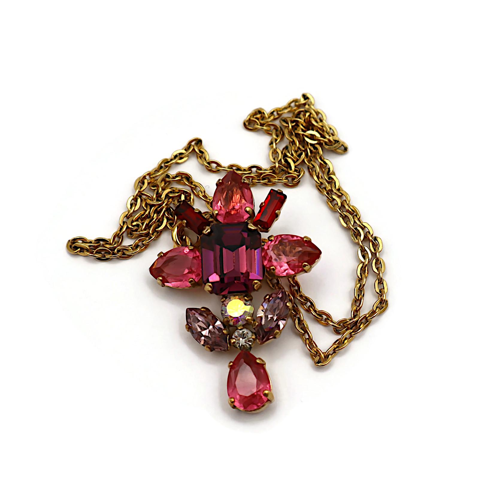 CHRISTIAN LACROIX Vintage Jewelled Pendant In Good Condition For Sale In Nice, FR