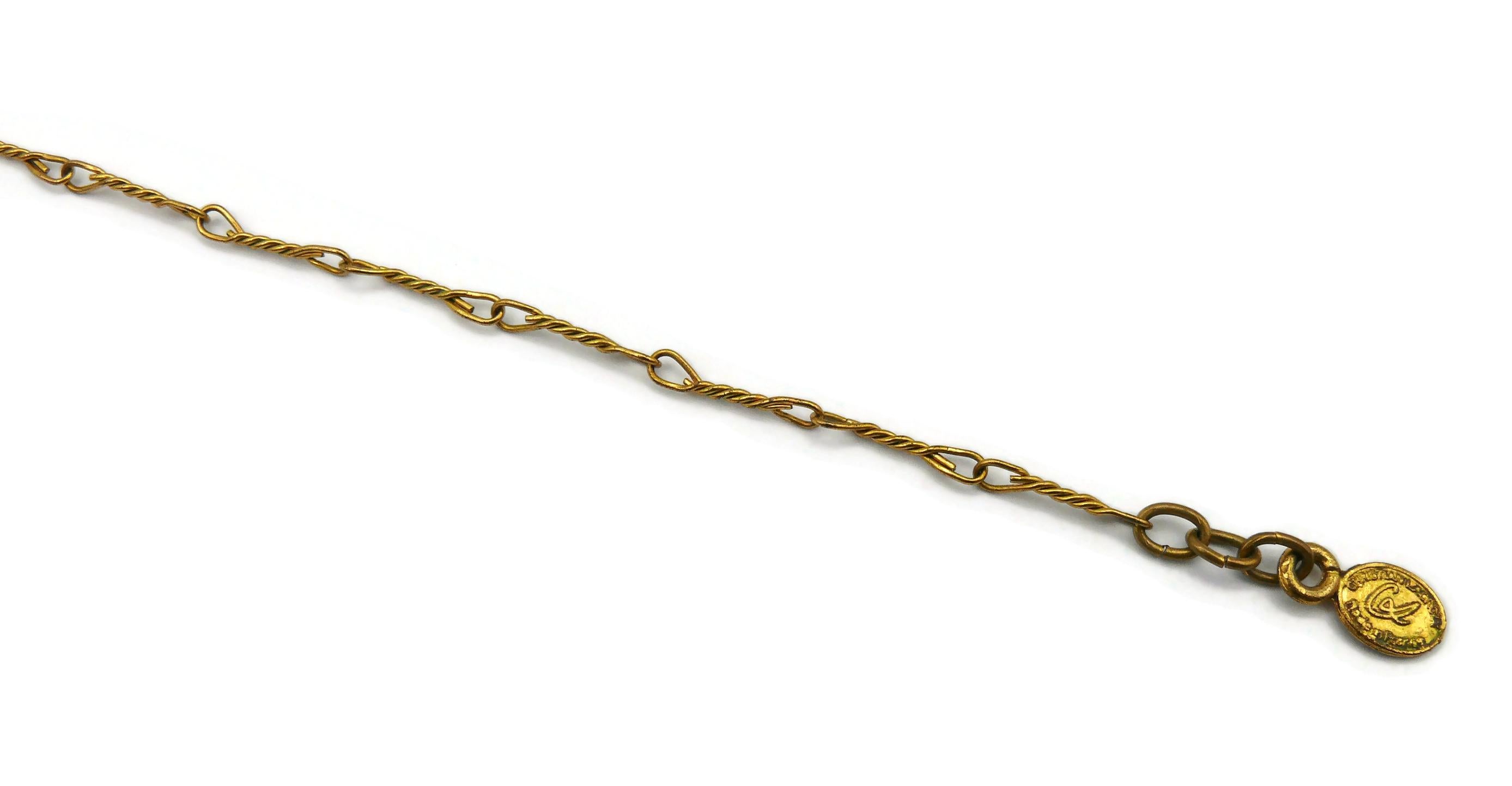 CHRISTIAN LACROIX Vintage Jewelled Pendant Necklace For Sale 6