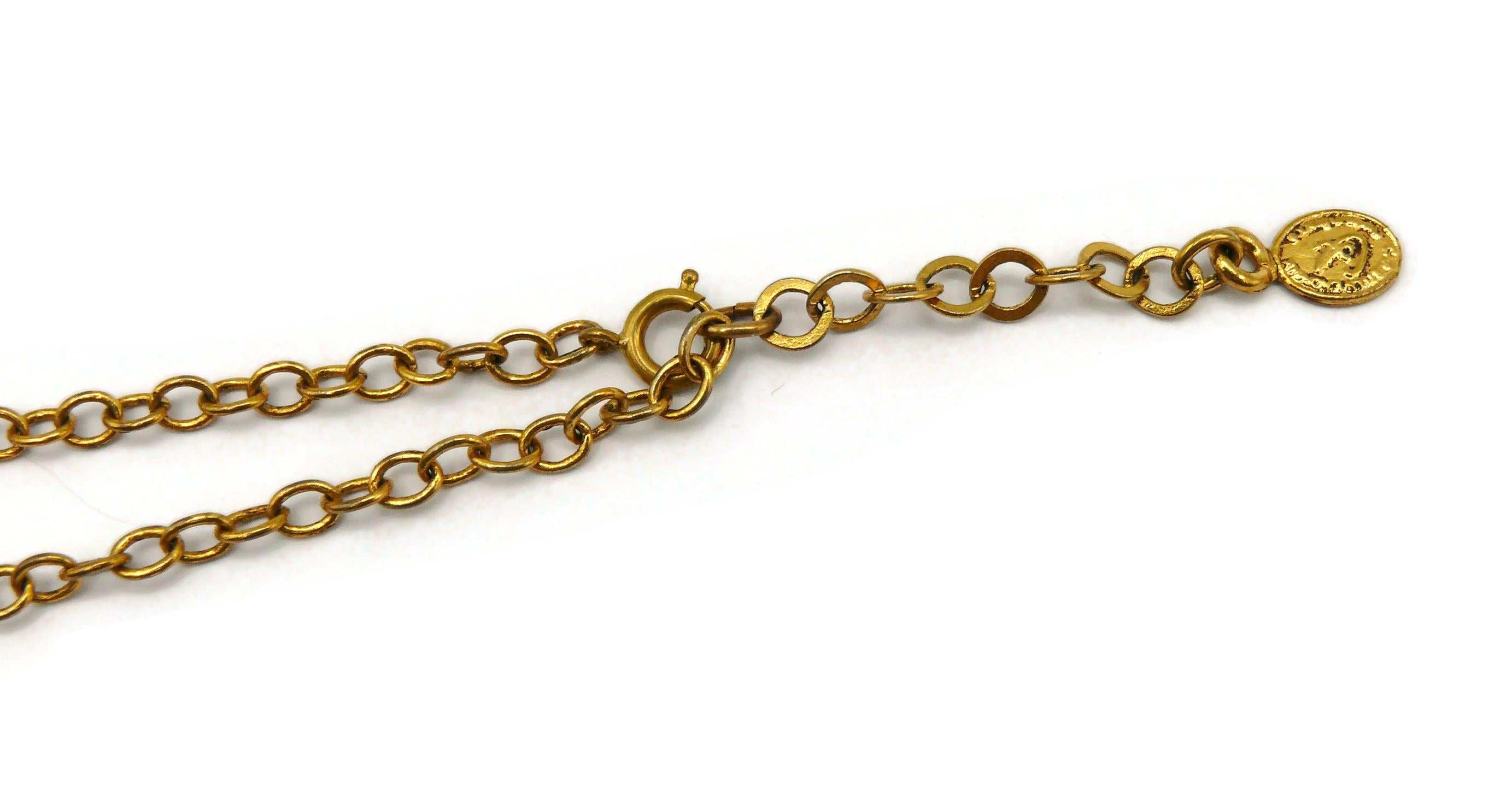 CHRISTIAN LACROIX Vintage Jewelled Pendant Necklace For Sale 12