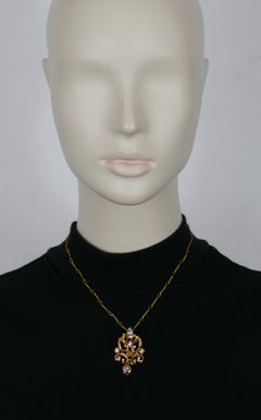CHRISTIAN LACROIX Vintage Jewelled Pendant Necklace