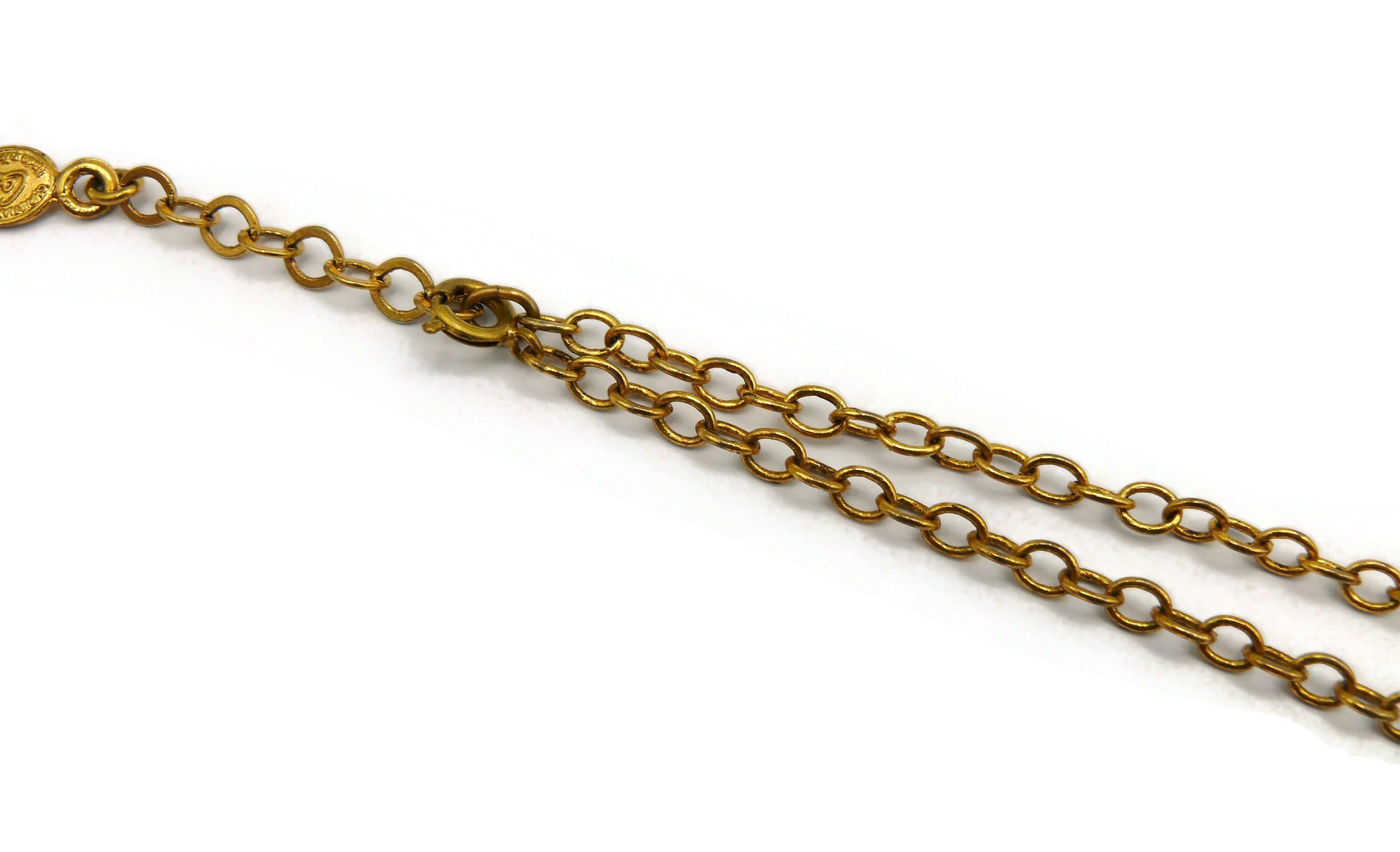 CHRISTIAN LACROIX Vintage Jewelled Pendant Necklace For Sale 1
