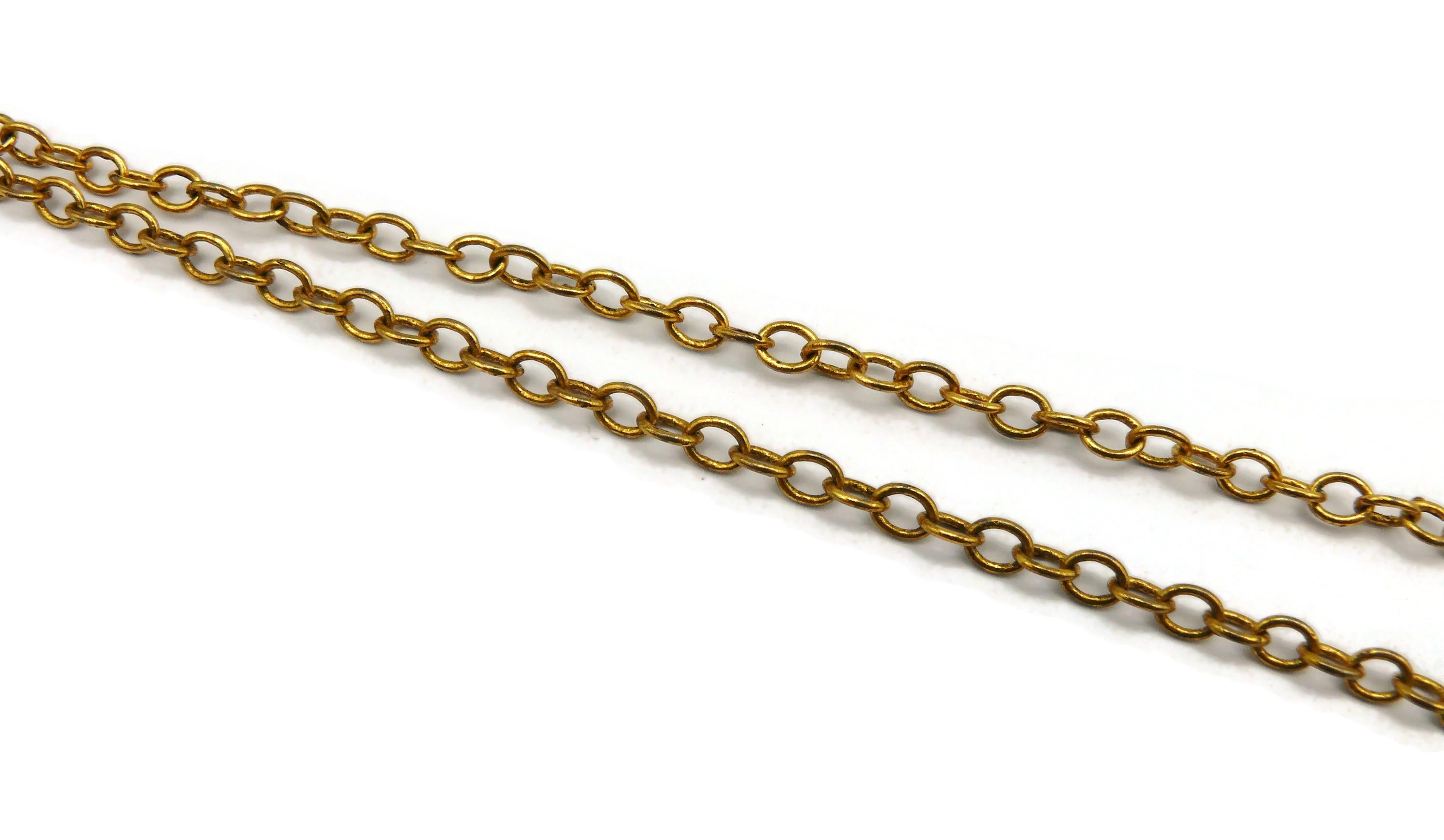 CHRISTIAN LACROIX Vintage Jewelled Pendant Necklace For Sale 2