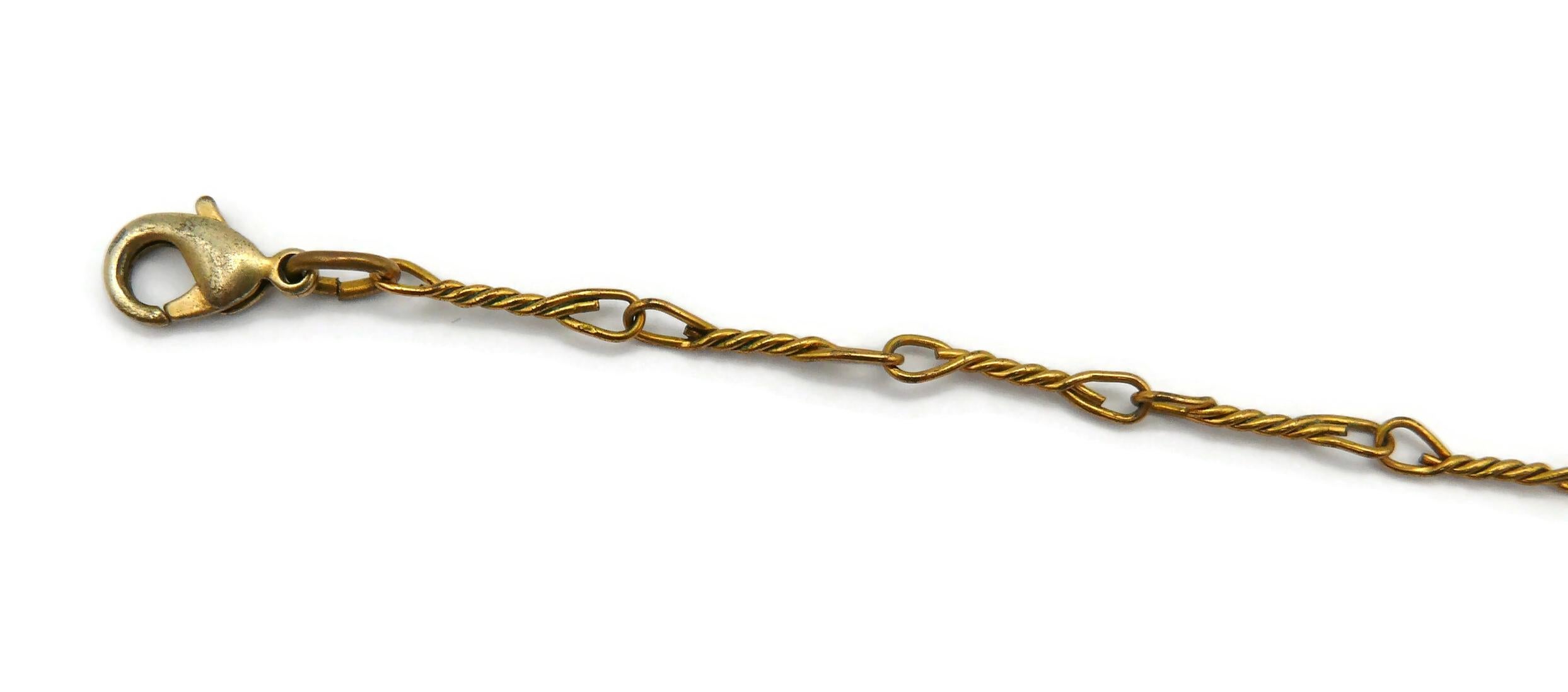 CHRISTIAN LACROIX Vintage Jewelled Pendant Necklace For Sale 2