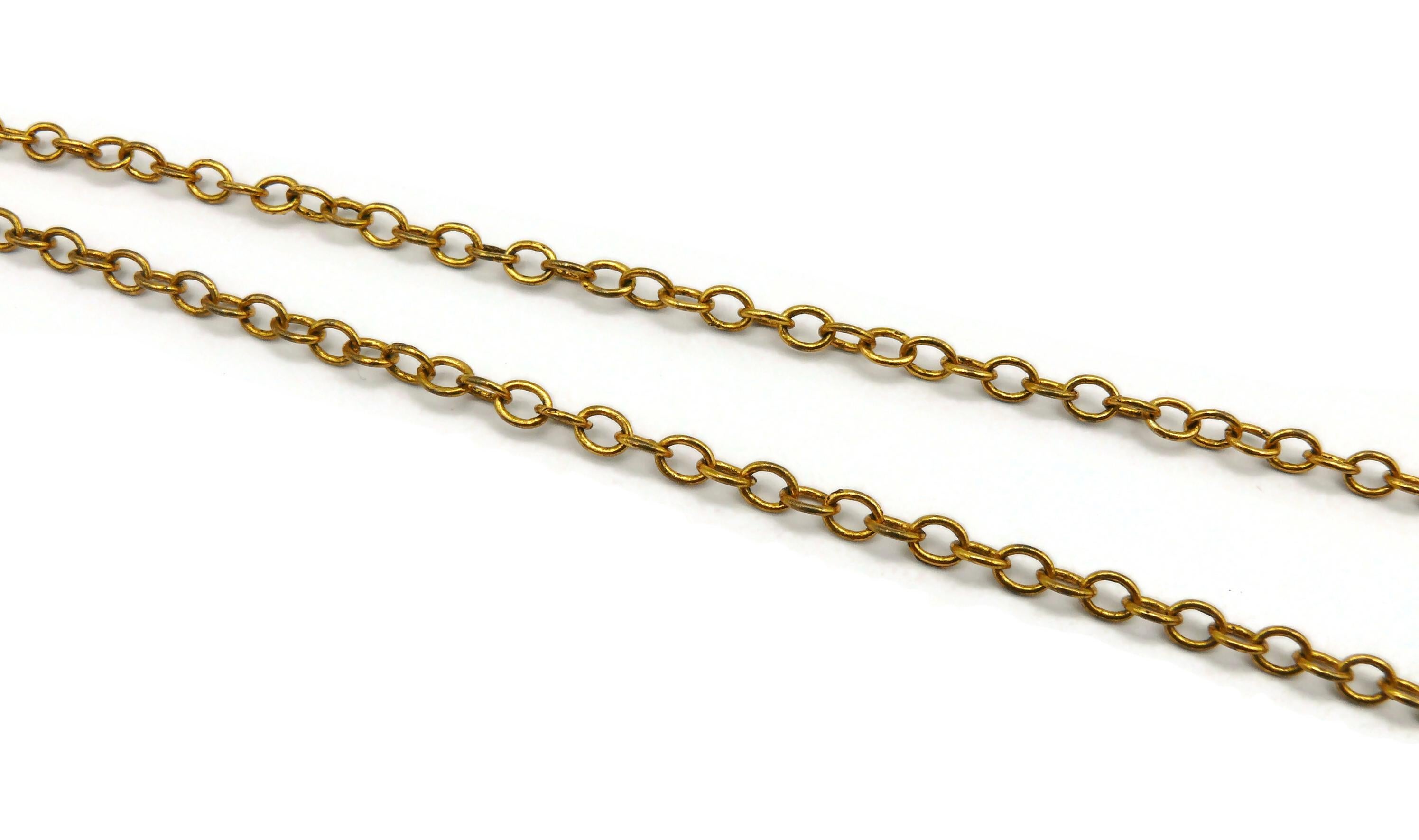CHRISTIAN LACROIX Vintage Jewelled Pendant Necklace For Sale 3