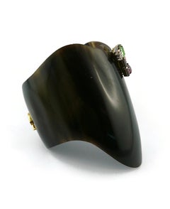 Christian Lacroix Vintage Jewelled Resin Cuff Bracelet