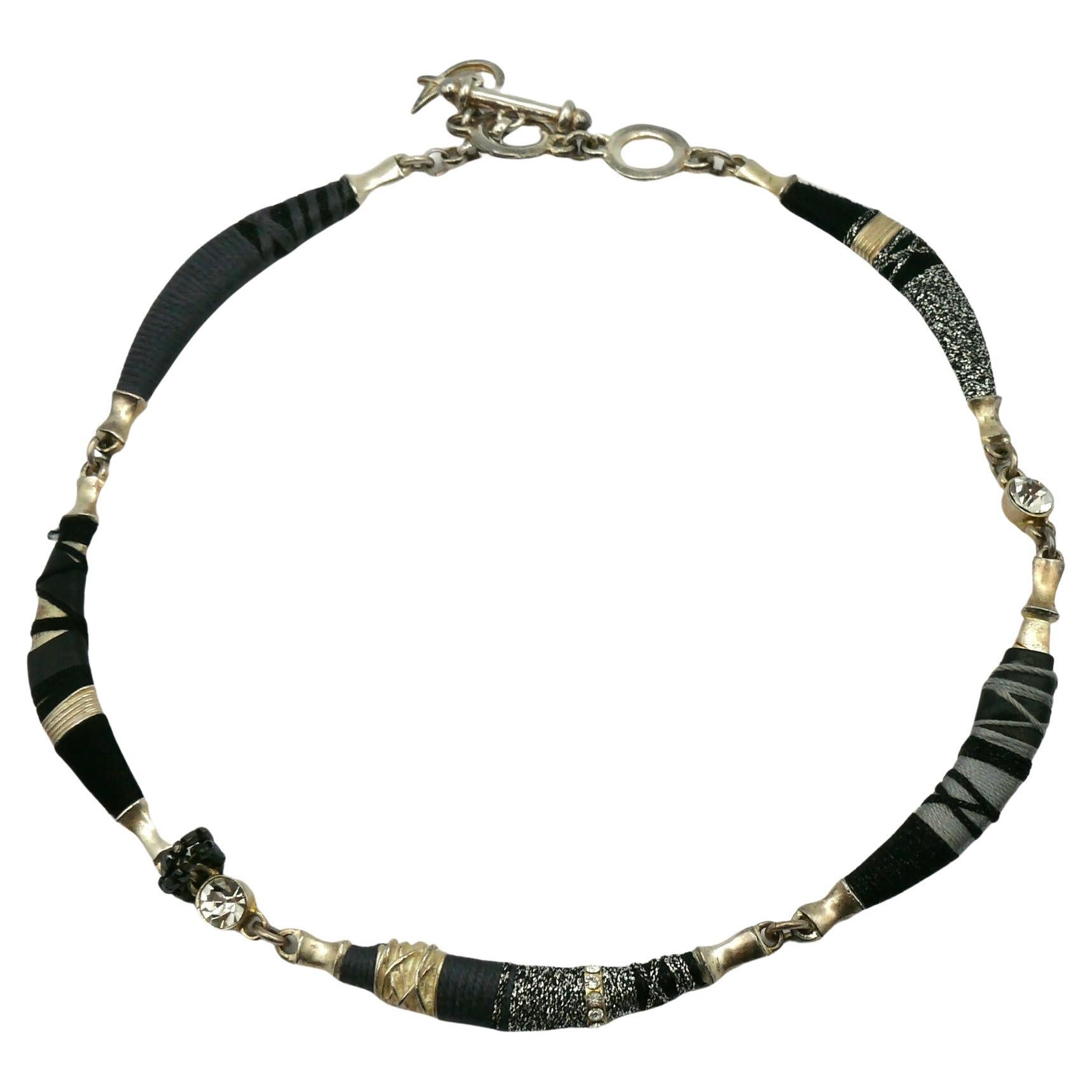 Christian Lacroix Vintage Jewelled Silver Tone Necklace