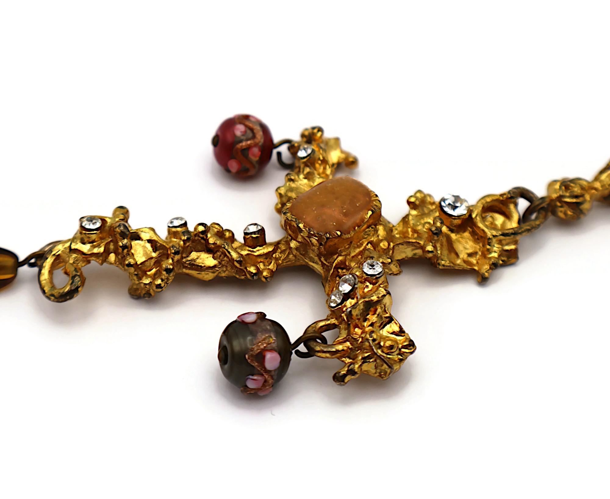 CHRISTIAN LACROIX Ciondolo a croce testurizzato Jewell Vintage in vendita 4