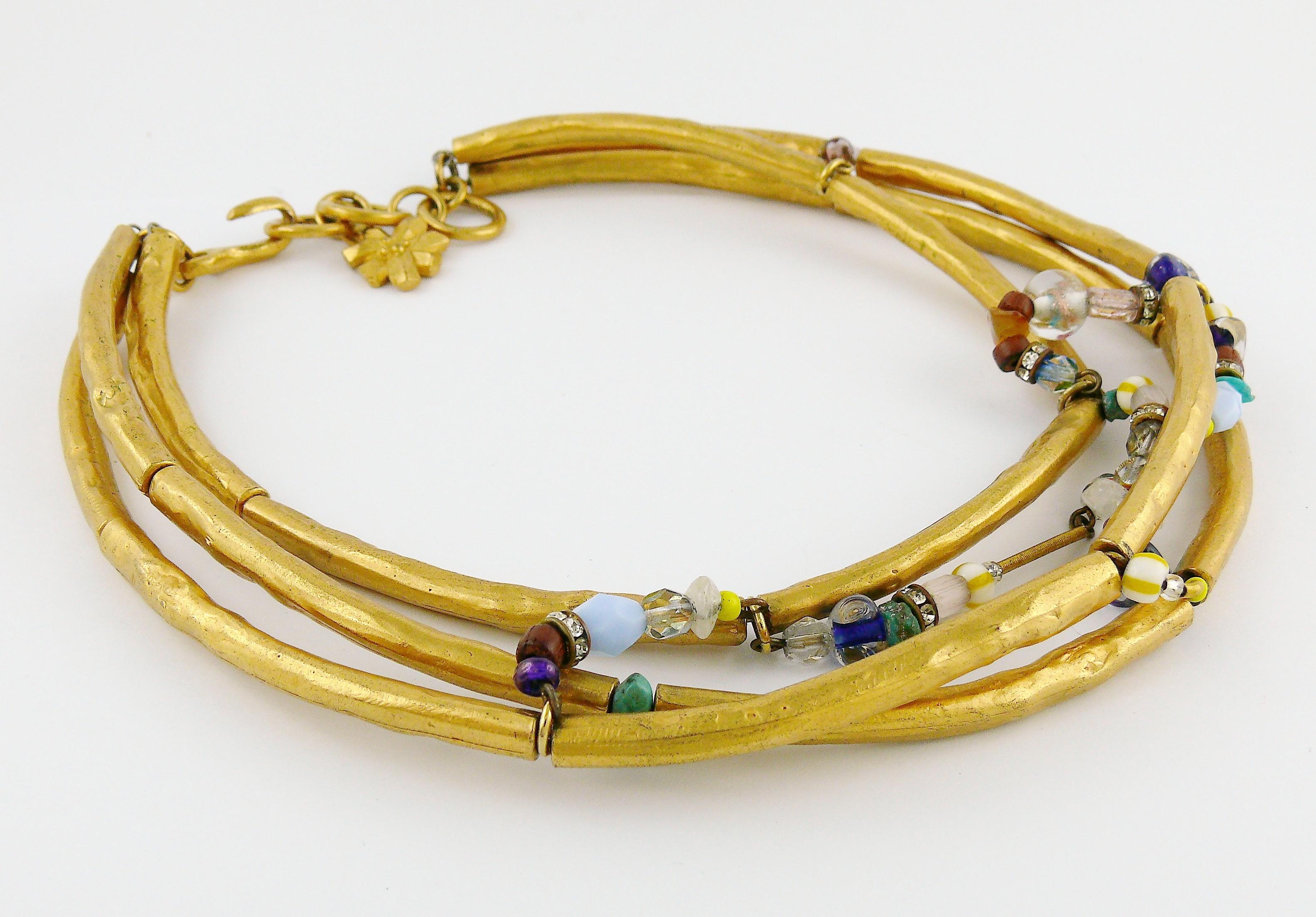Women's Christian Lacroix Vintage Jewelled Tubula Choker Necklace For Sale