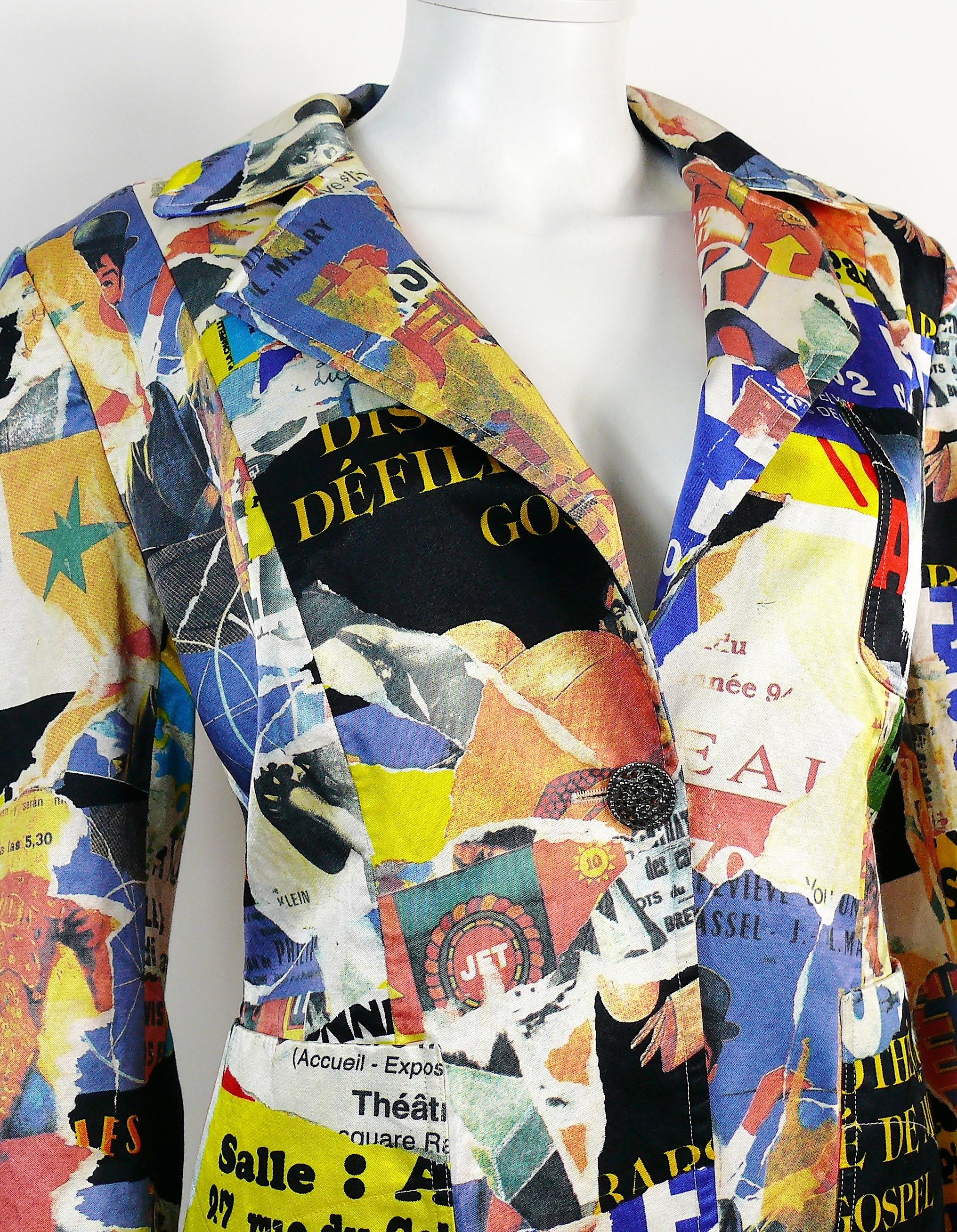 Beige Christian Lacroix - Combinaison blazer et pantalon pop art vintage en dentelle lacée en vente