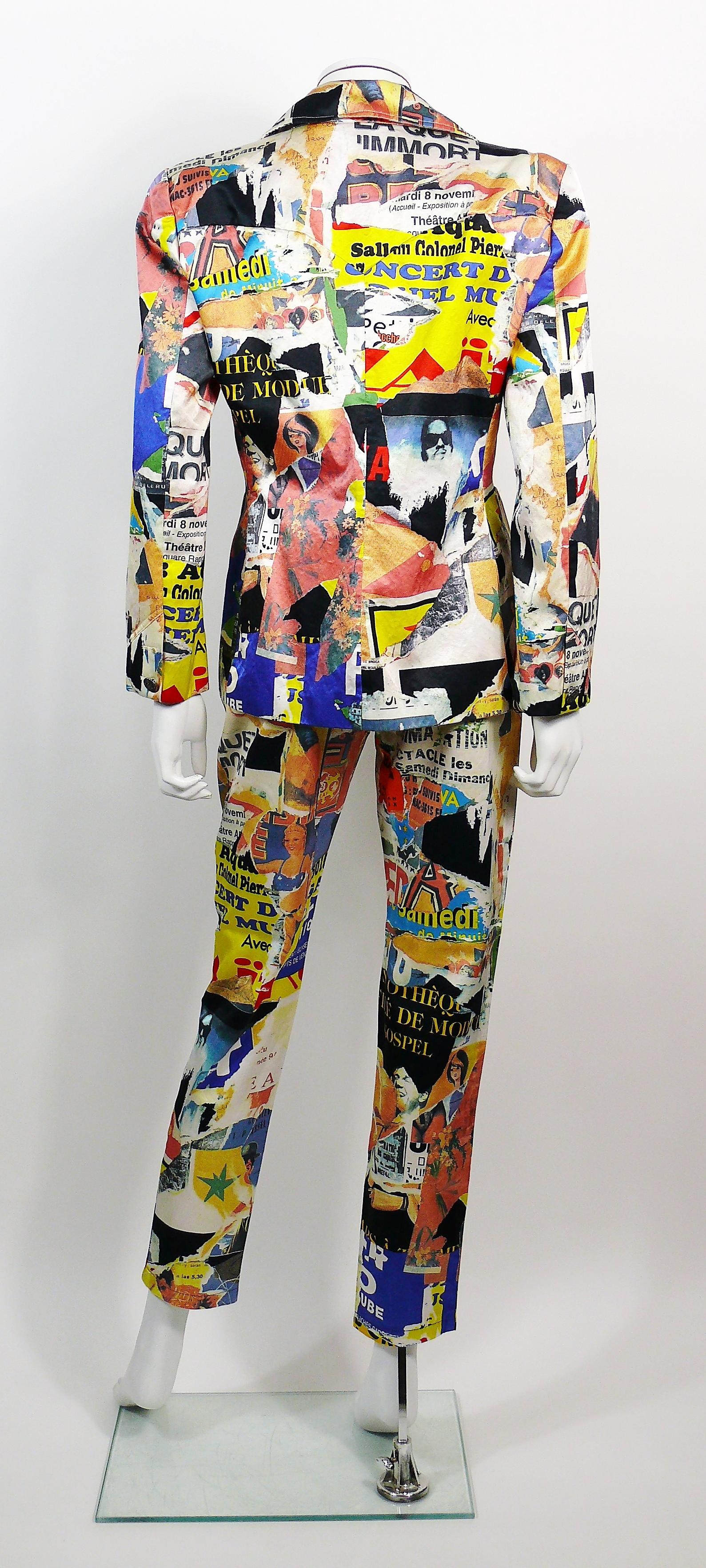 Christian Lacroix - Combinaison blazer et pantalon pop art vintage en dentelle lacée en vente 3
