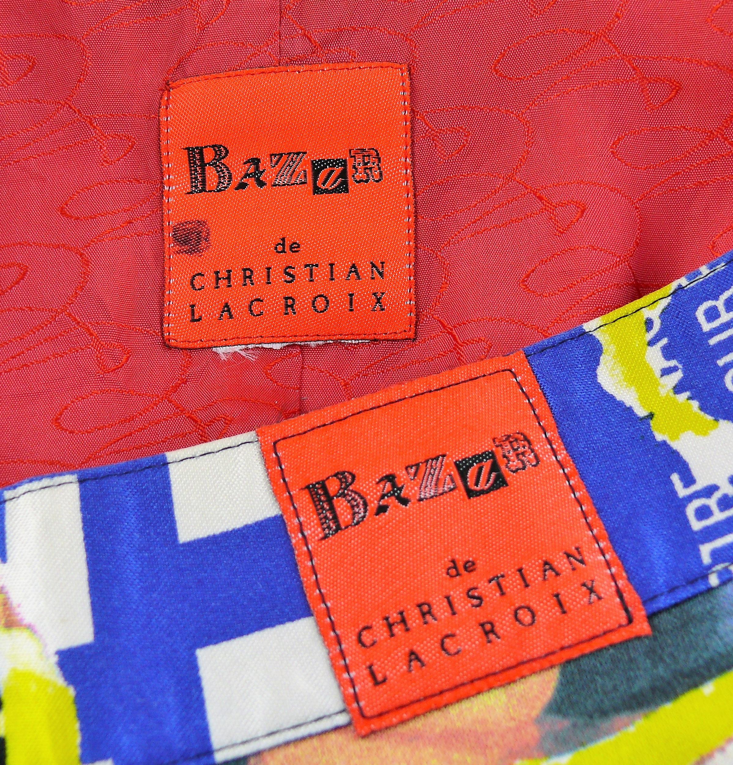 Christian Lacroix - Combinaison blazer et pantalon pop art vintage en dentelle lacée en vente 4
