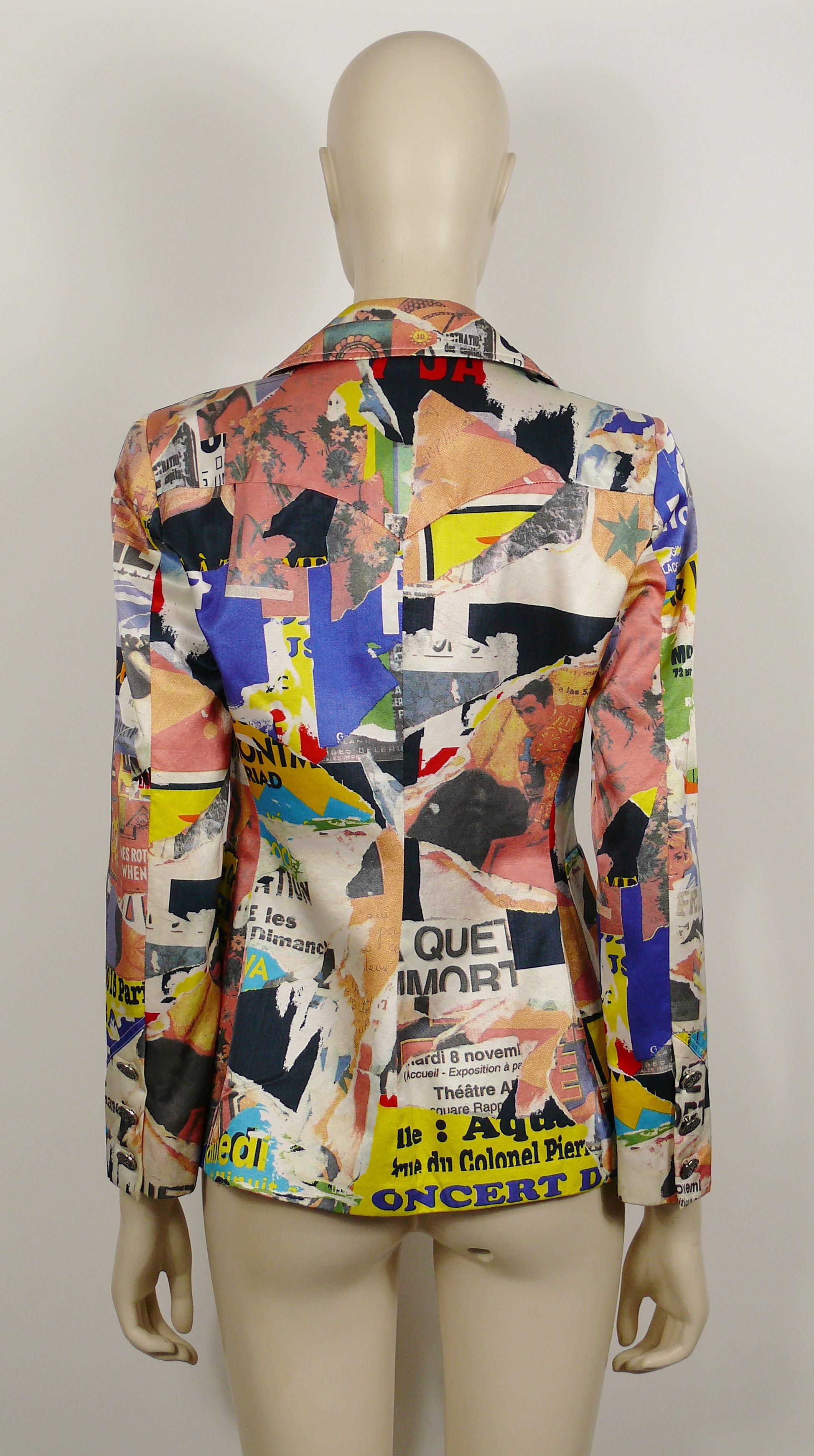 Women's Christian Lacroix Vintage Lacerated Poster Pop Art Blazer