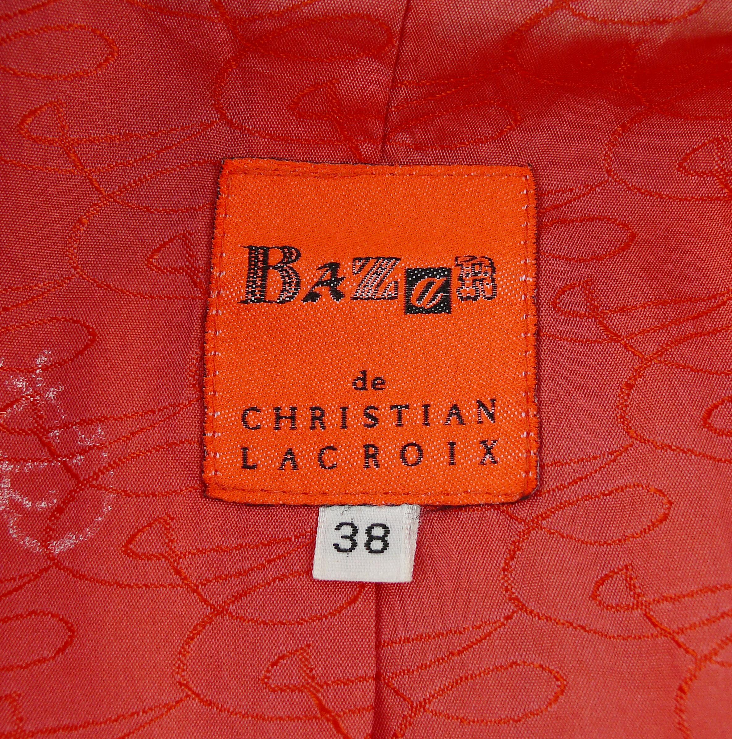 Christian Lacroix Vintage Lacerated Poster Pop Art Blazer 1