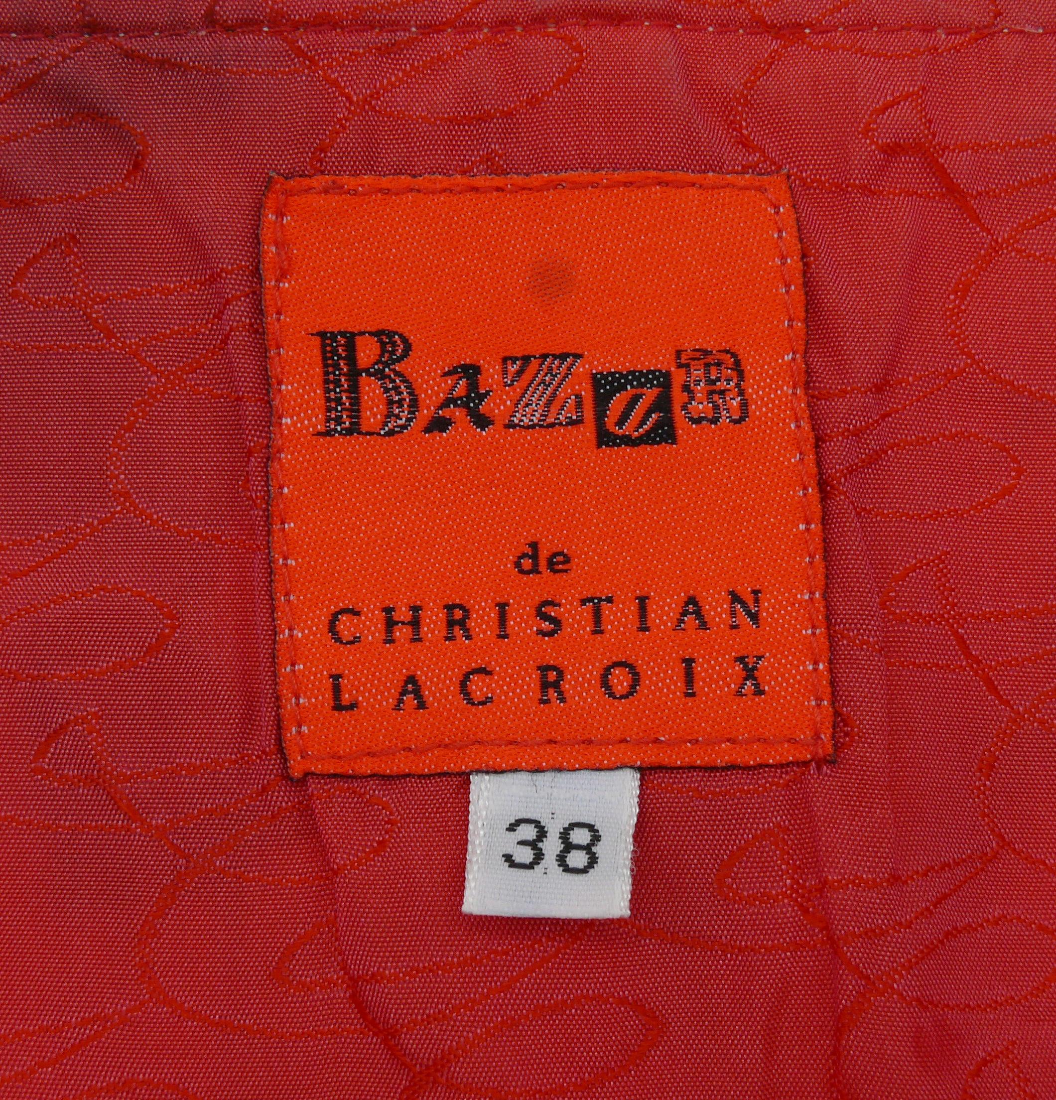 CHRISTIAN LACROIX Vintage Lacerated Poster Pop Art Vest For Sale 5