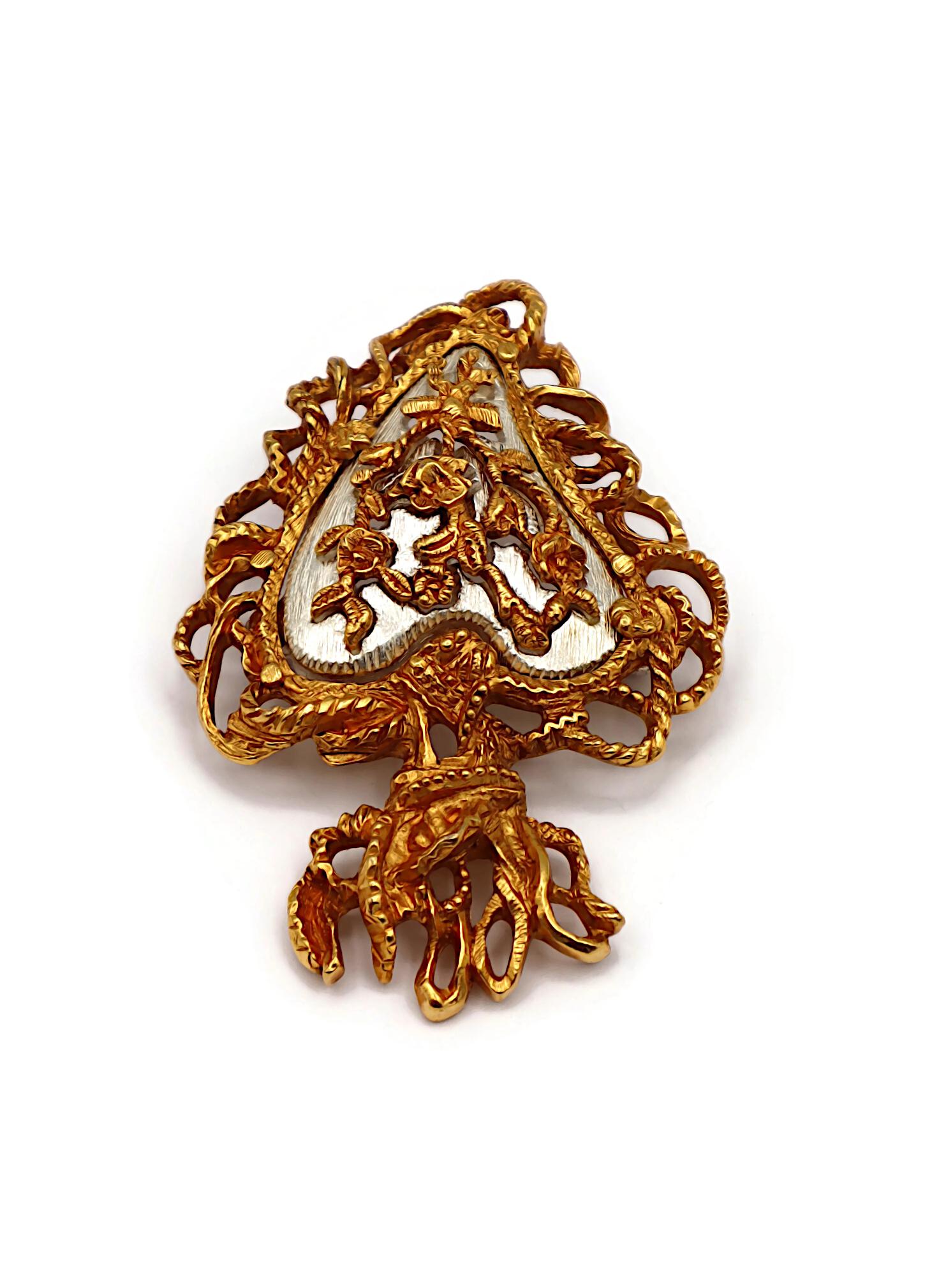 CHRISTIAN LACROIX Édition limitée Noël 1997 Sacré  Broche cœur flamboyant en vente 7