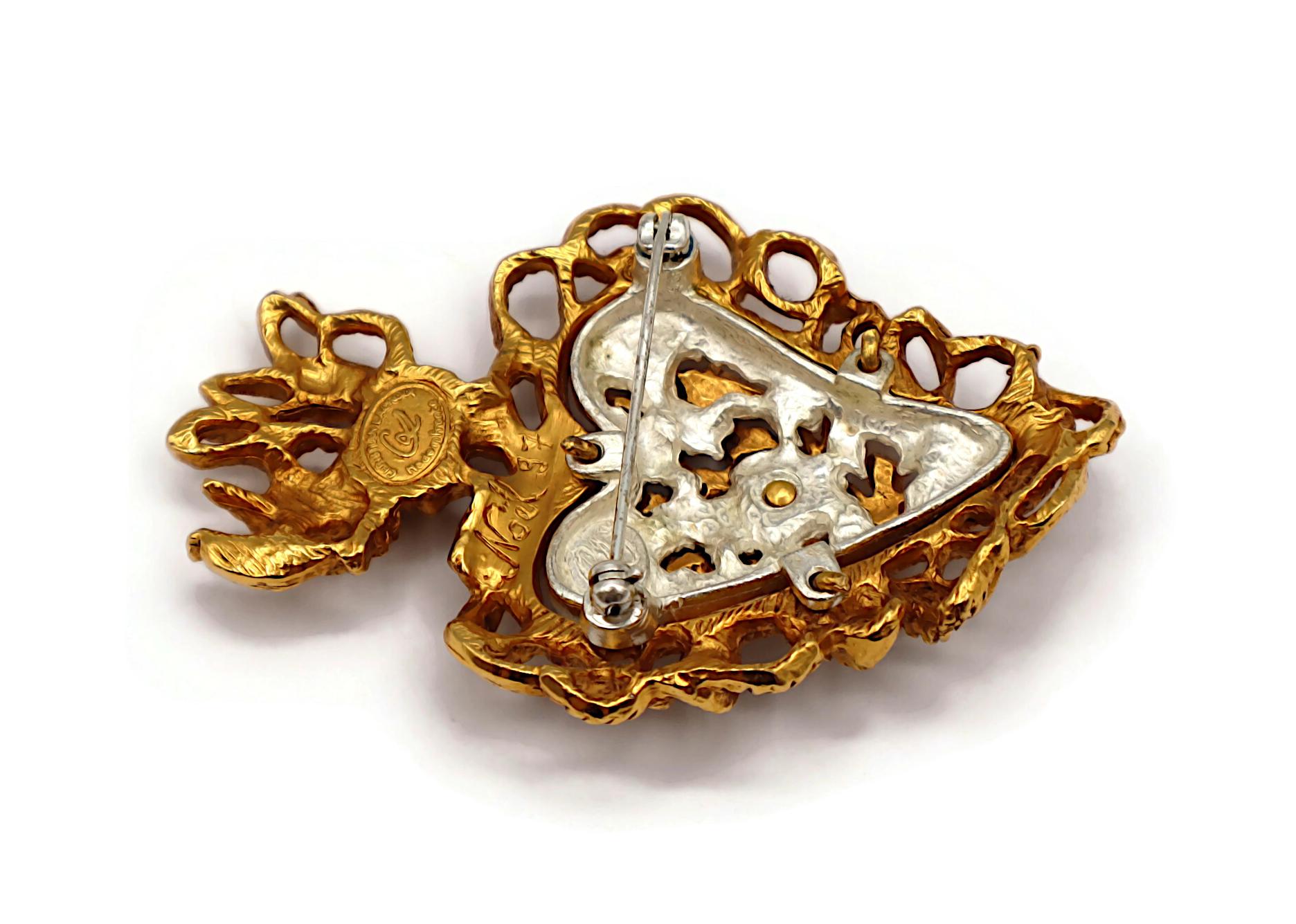 CHRISTIAN LACROIX Édition limitée Noël 1997 Sacré  Broche cœur flamboyant en vente 9