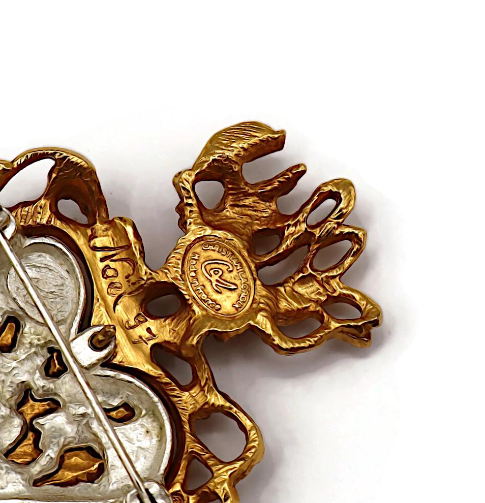CHRISTIAN LACROIX Édition limitée Noël 1997 Sacré  Broche cœur flamboyant en vente 10