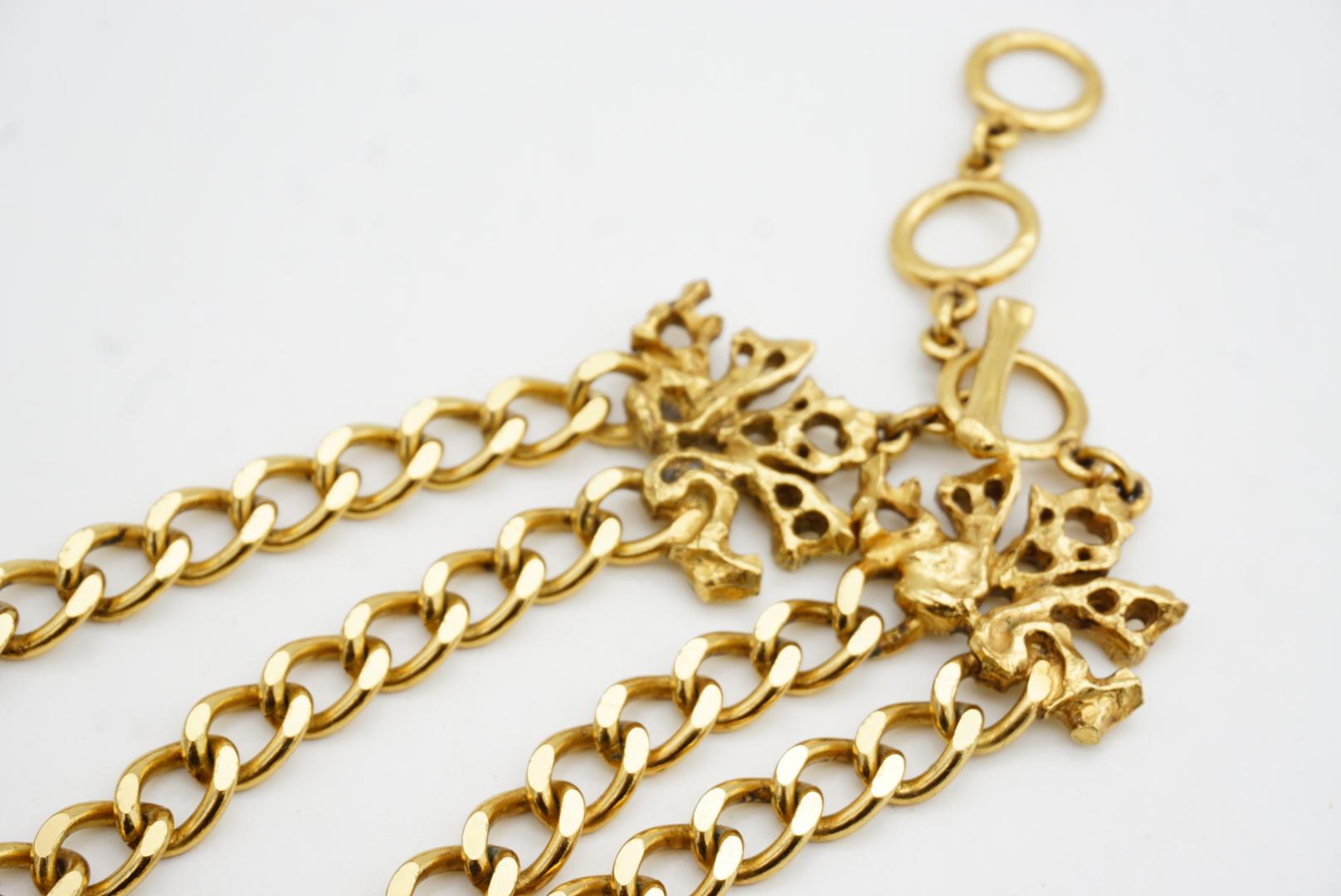 Collier ras du cou double couche avec logo Vintage Lacroix, cœur ovale et croix en vente 6