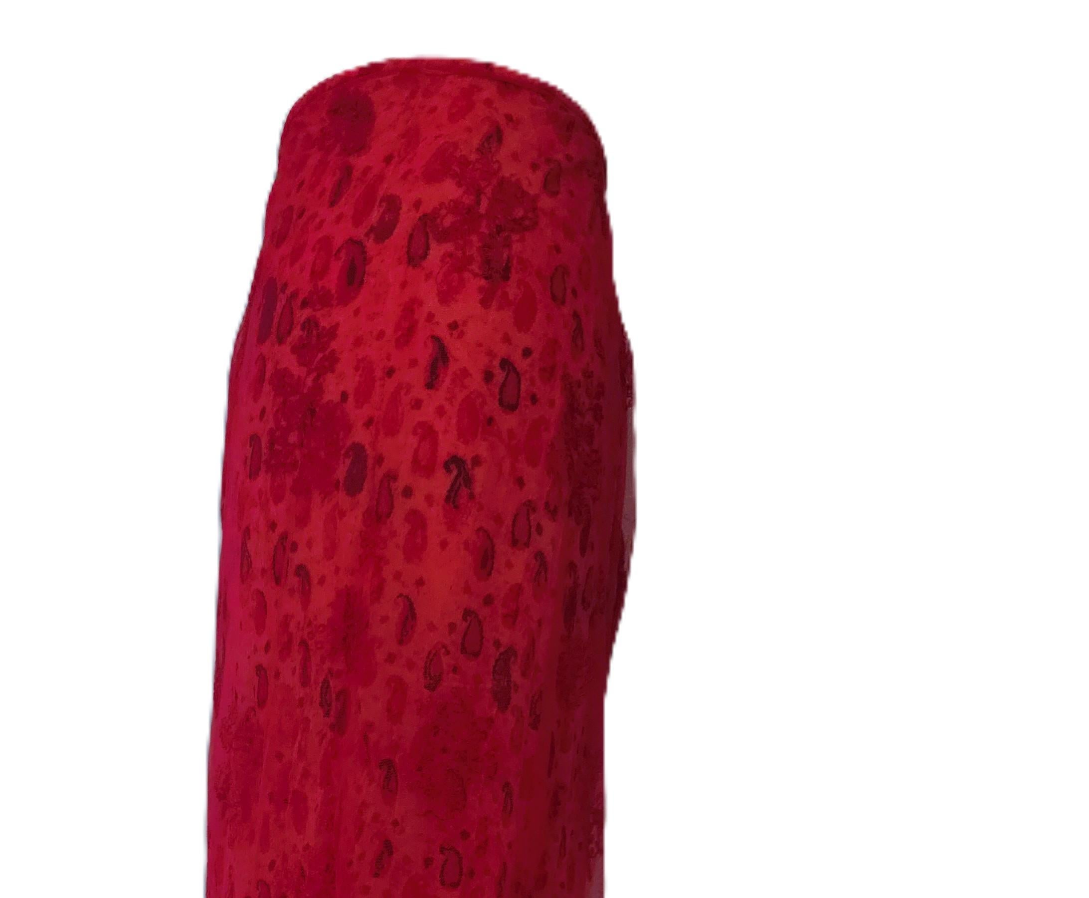 Christian Lacroix Vintage Falda Larga Roja y Rosa Años 90 Rojo en venta