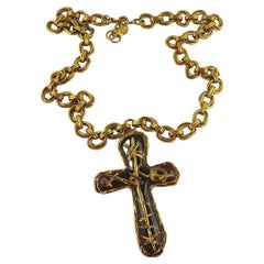 Christian Lacroix Vintage Massive Cross Necklace