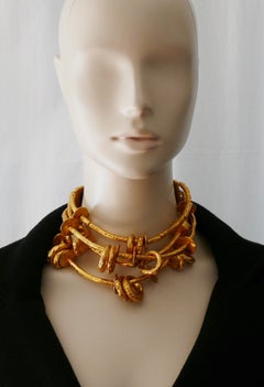 Christian Lacroix Vintage Massive Ethnic Tribal Multi Strand Choker Necklace