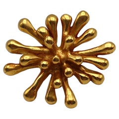 CHRISTIAN LACROIX Vintage Brosche mit massivem goldfarbenem Spritzer