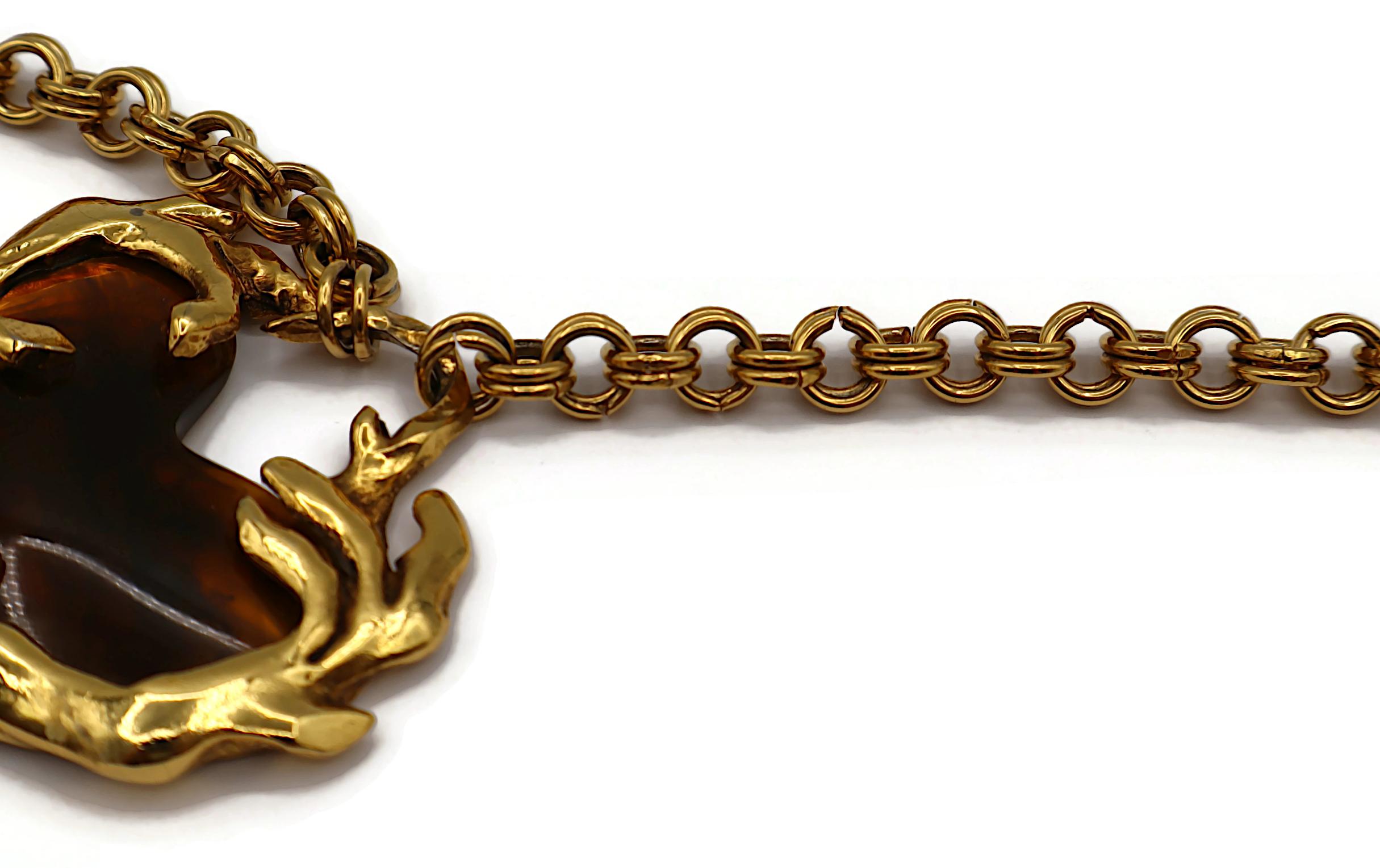 CHRISTIAN LACROIX Collier pendentif vintage en forme de cœur massif en vente 6