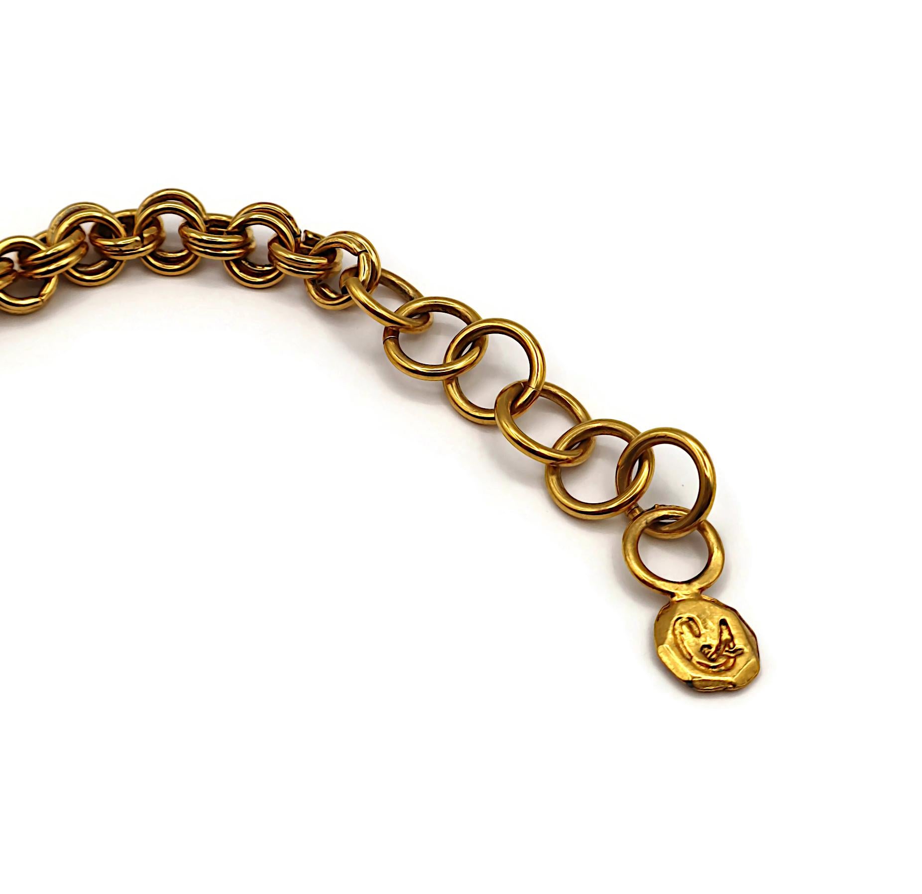 CHRISTIAN LACROIX Collier pendentif vintage en forme de cœur massif en vente 10