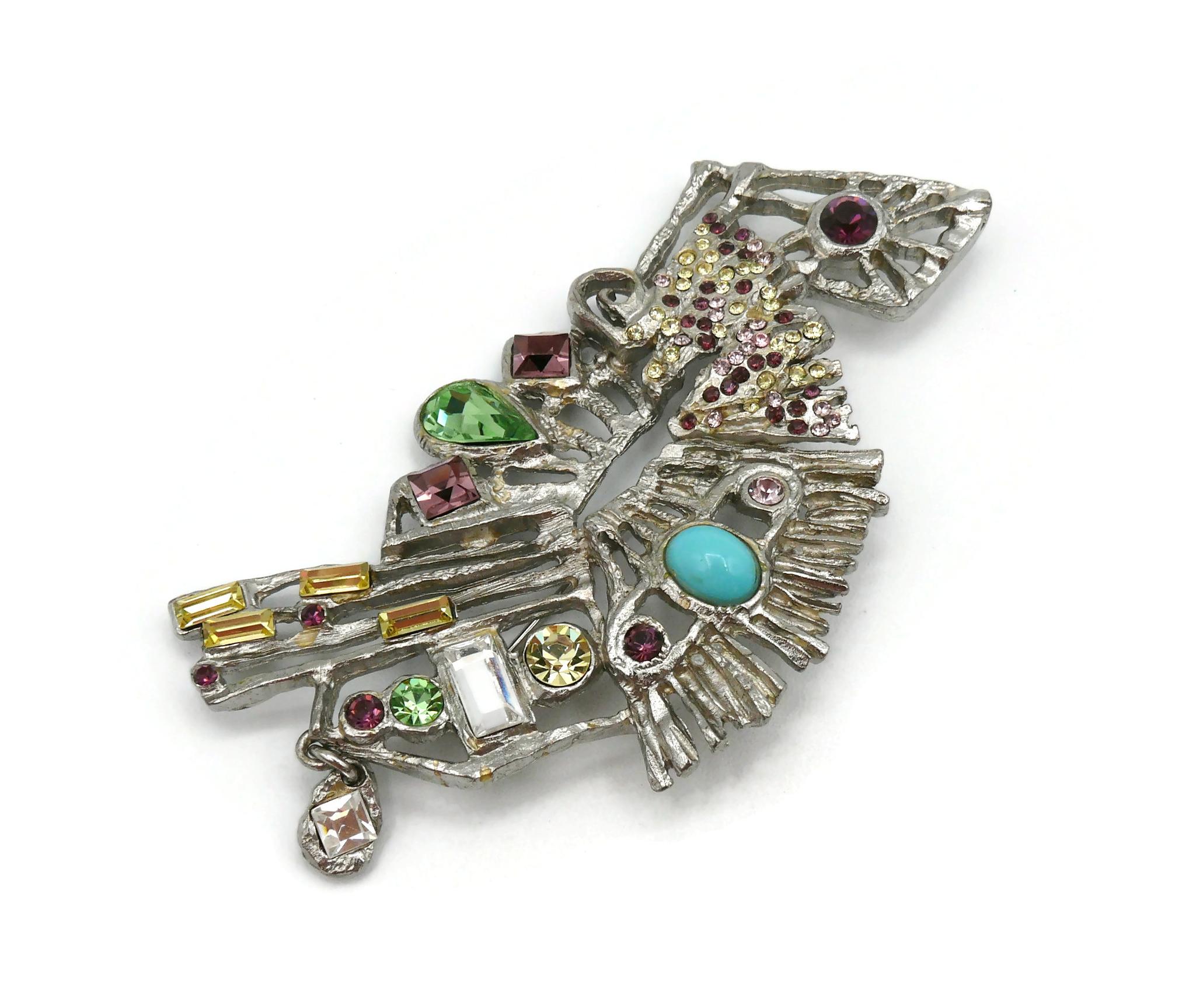 Christian Lacroix Vintage Massive Juwelen Brutalistische Brosche im Zustand „Gut“ im Angebot in Nice, FR