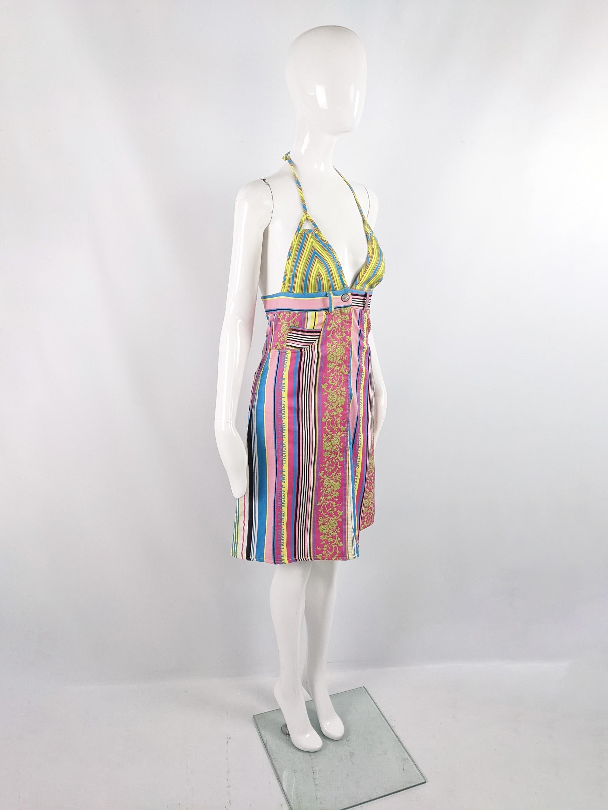 Christian Lacroix Vintage Mehrfarbig Sexy y2k 90s Mehrfarbiges Kleid im Angebot 2
