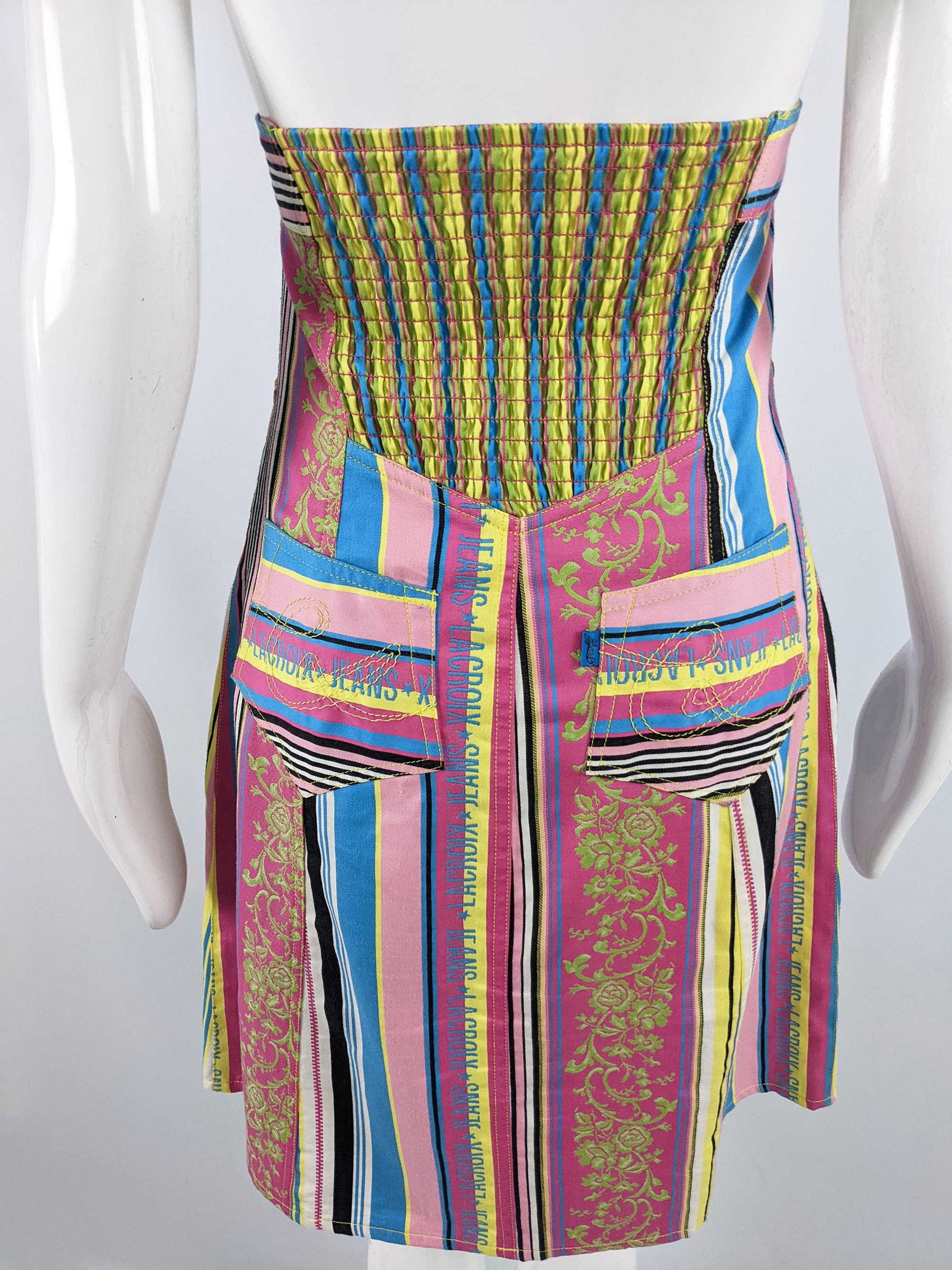 Christian Lacroix Vintage Mehrfarbig Sexy y2k 90s Mehrfarbiges Kleid im Angebot 4