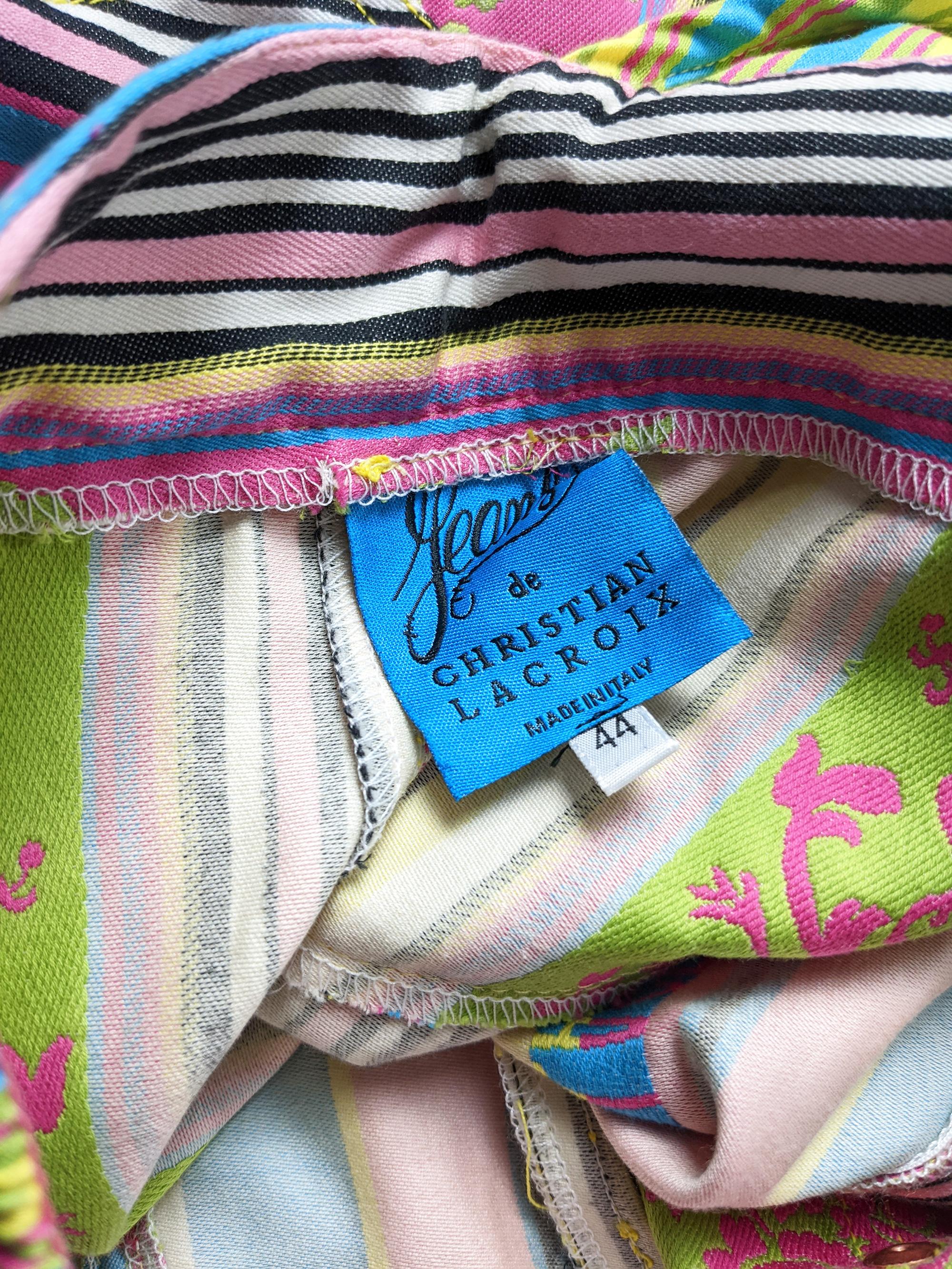 Christian Lacroix Vintage Mehrfarbig Sexy y2k 90s Mehrfarbiges Kleid im Angebot 5