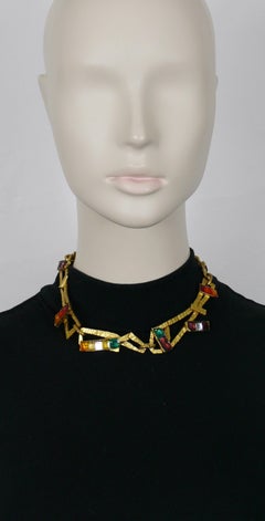 CHRISTIAN LACROIX Vintage Halskette Regenbogen Kollektion