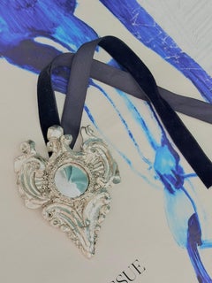 Christian Lacroix Vintage Noel Gothic Huge Baroque Mirror Statement Pendant