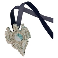 Christian Lacroix Vintage Noel Gothic Huge Baroque Mirror Statement Pendant