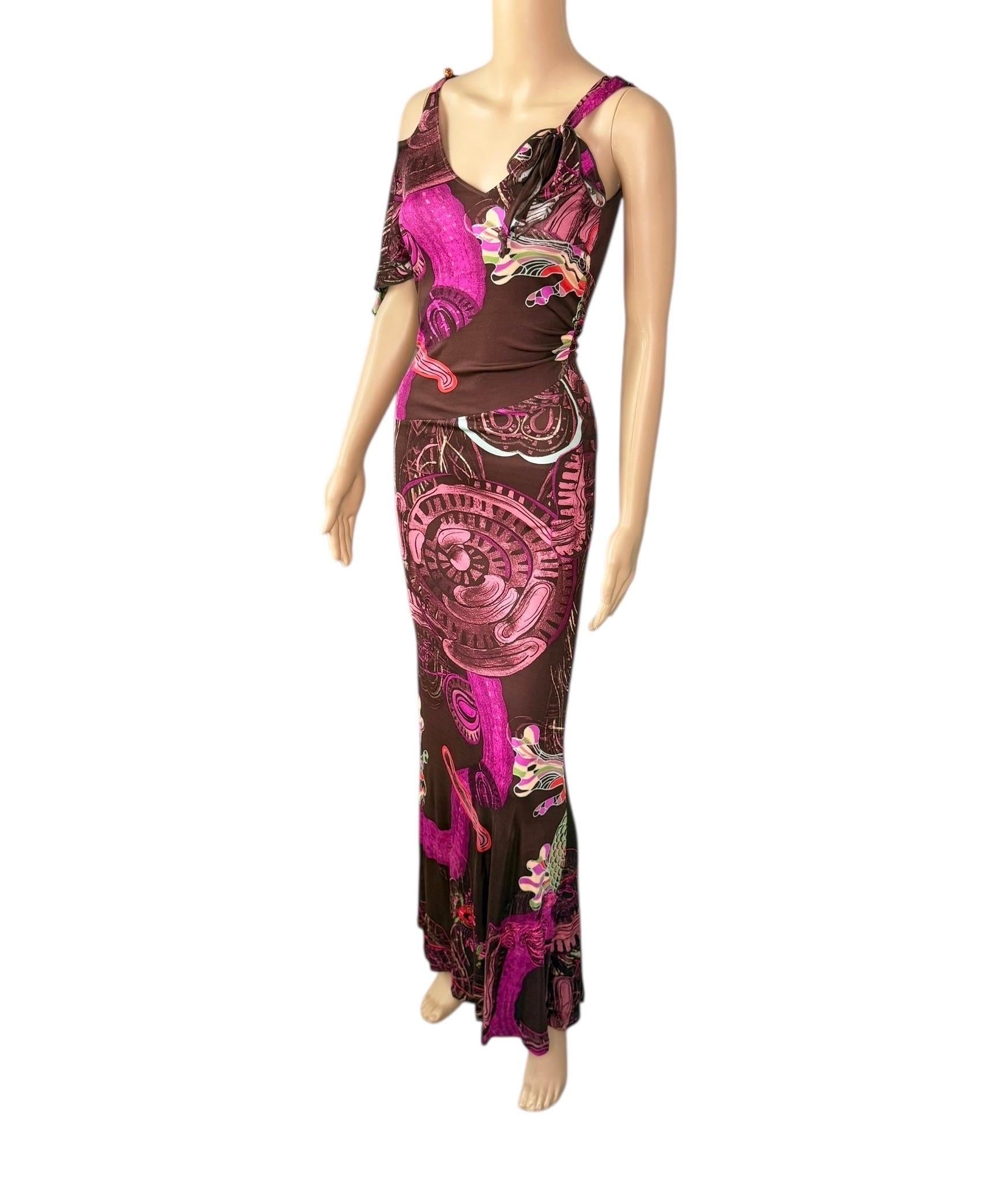 Christian Lacroix - Robe de soirée longue vintage en soie à une manche en vente 7